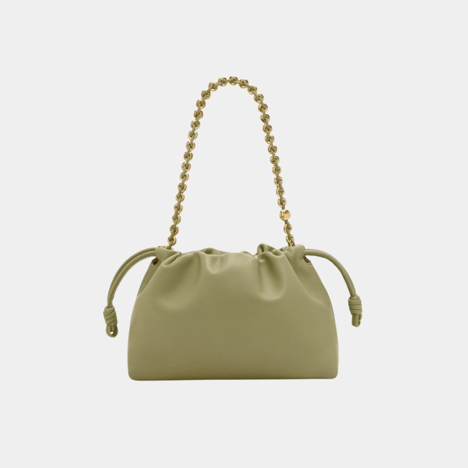 Loewe Medium-sized Flamenco Bag Soft Nappa Lambskin, Eucalyptus Green, Back