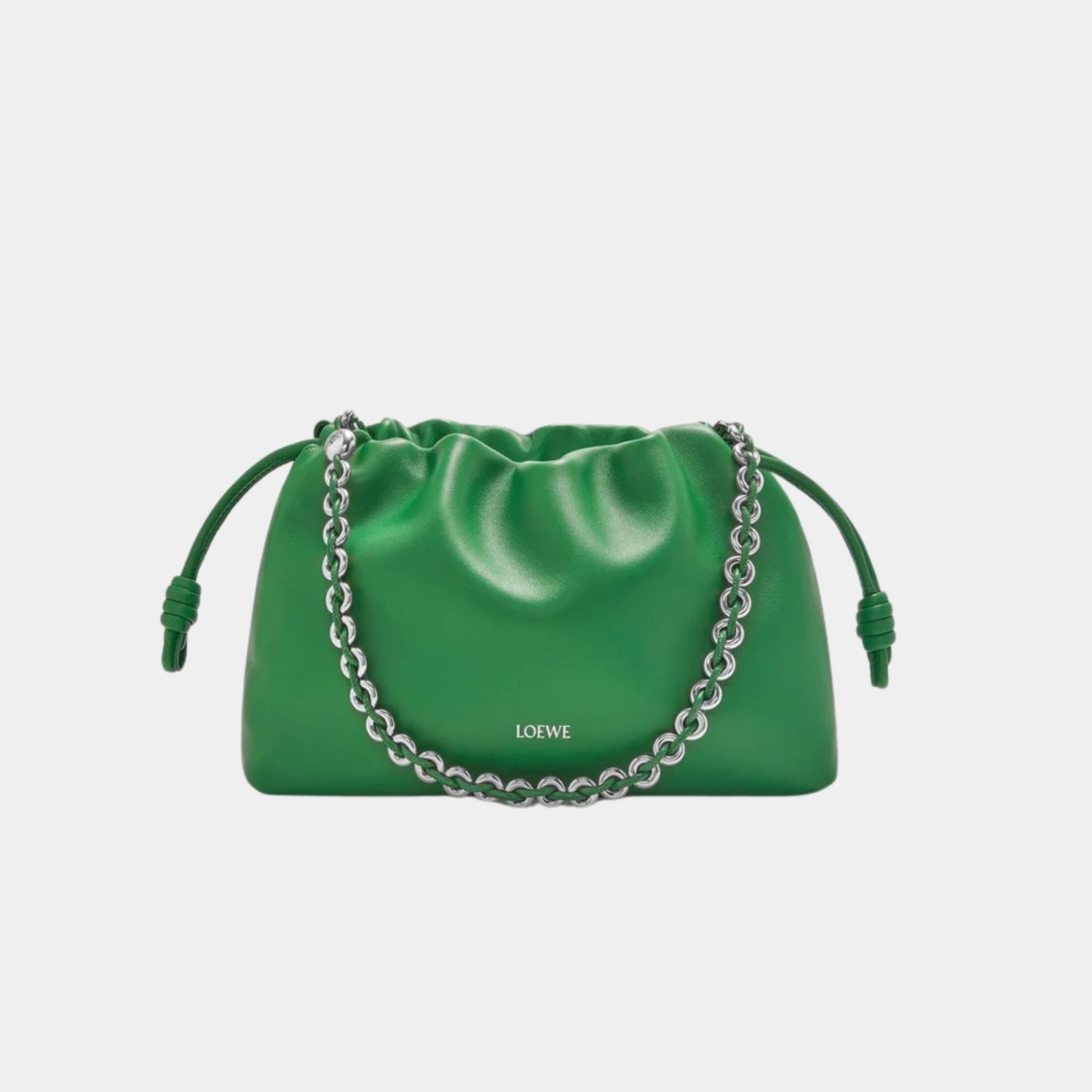 Loewe Medium-sized Flamenco Bag Soft Nappa Lambskin, Tropical Green, Front
