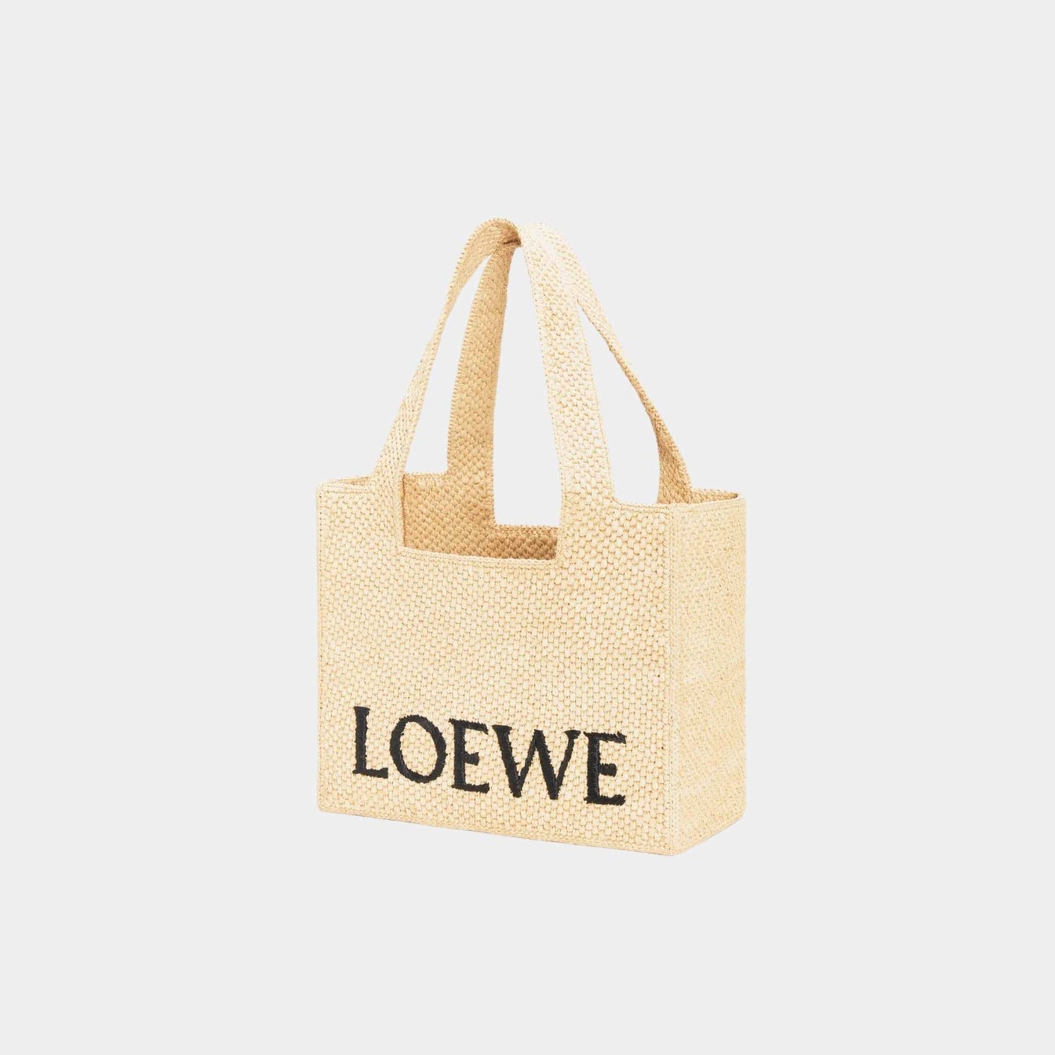 Loewe Medium LOEWE Font Raffia Tote, Side