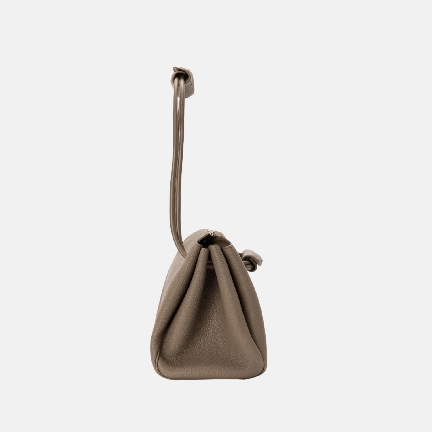 Loewe Medium Madrid Bag in Supple Grained Calfskin, Taupe, Side