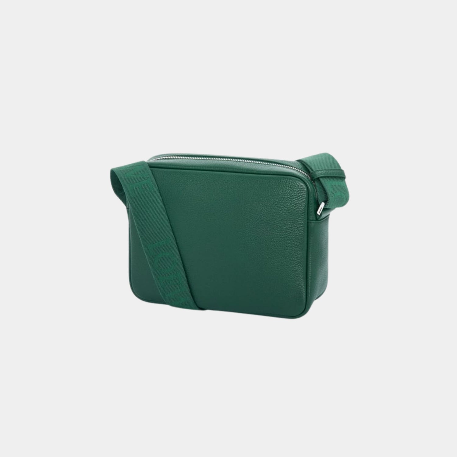 Loewe Medium Pebble Messenger Bag In Supple Grained Calfskin, Evergreen, Back