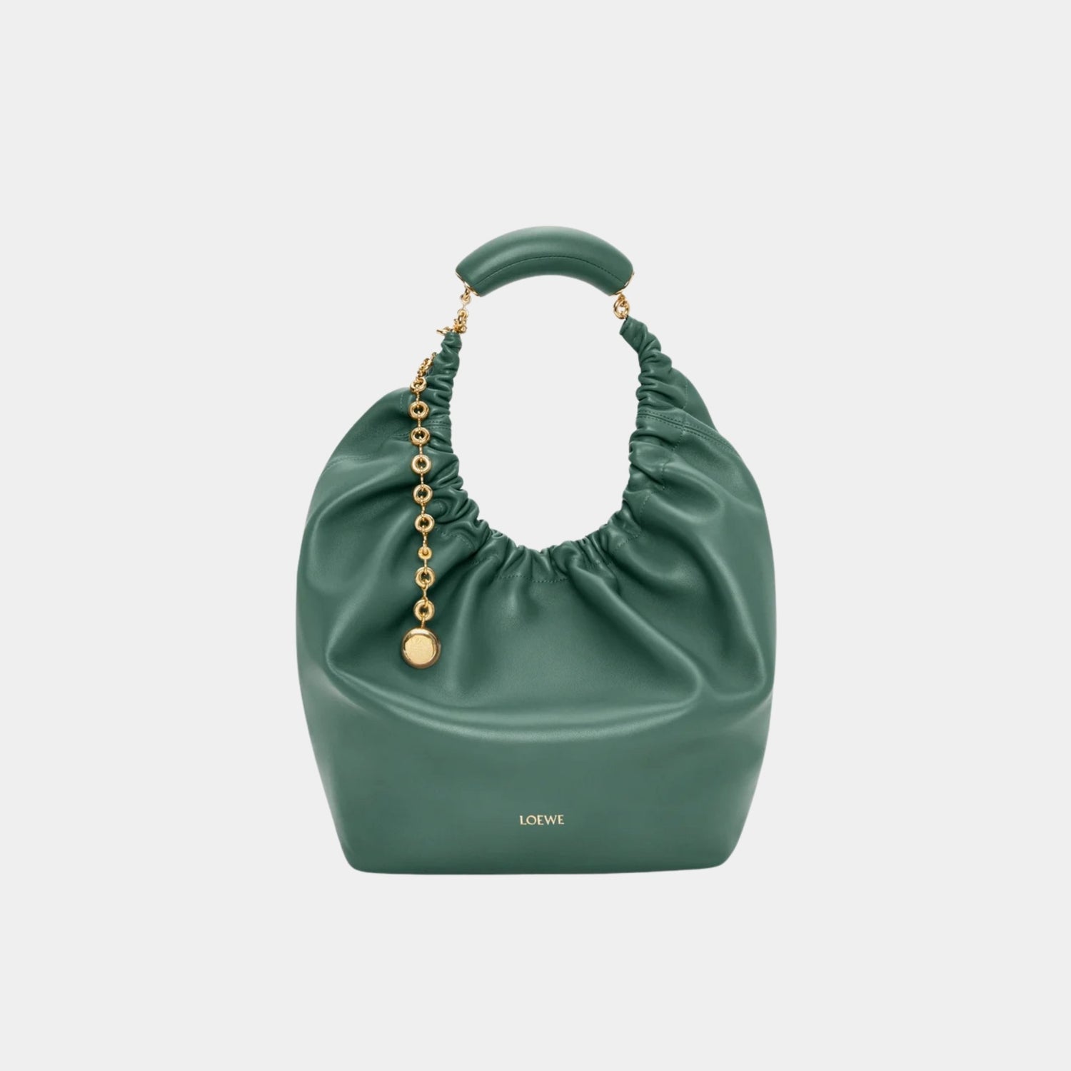 Loewe Medium-sized Squeeze Bag Velvety Nappa Lambskin, Vetiver, Front