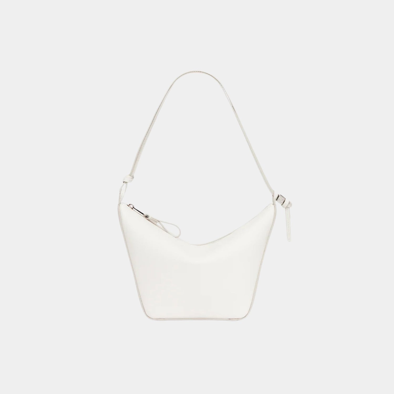 Loewe Mini Hammock Hobo In Classic Calfskin, Soft White, Front