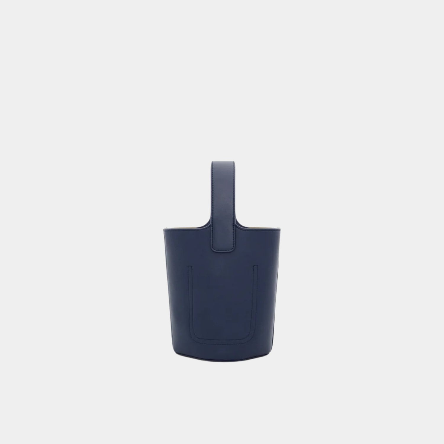 Loewe Mini Pebble Bucket In Smooth Calfskin, Abyss Blue, Back