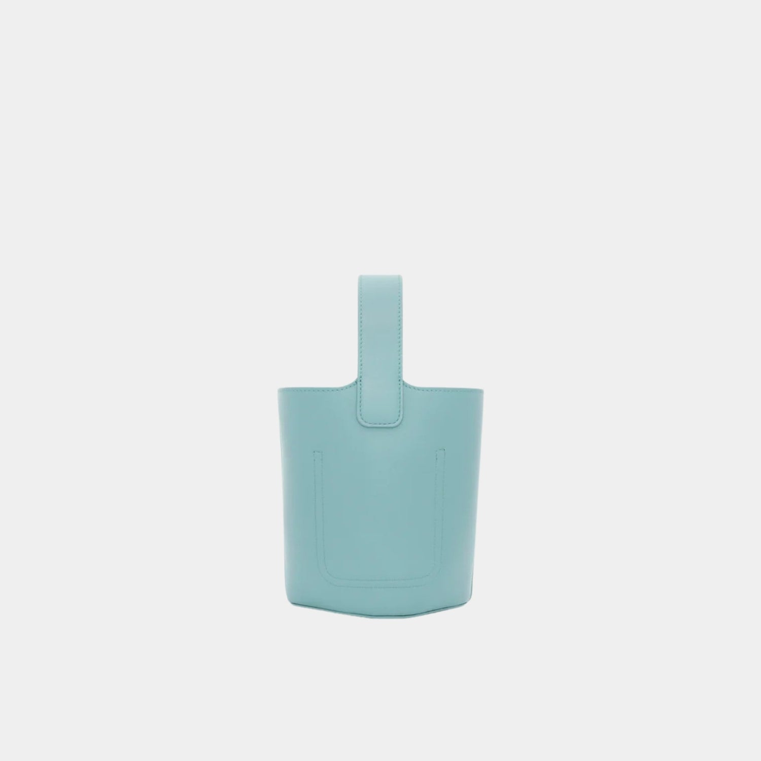 Loewe Mini Pebble Bucket In Smooth Calfskin, Water, Back