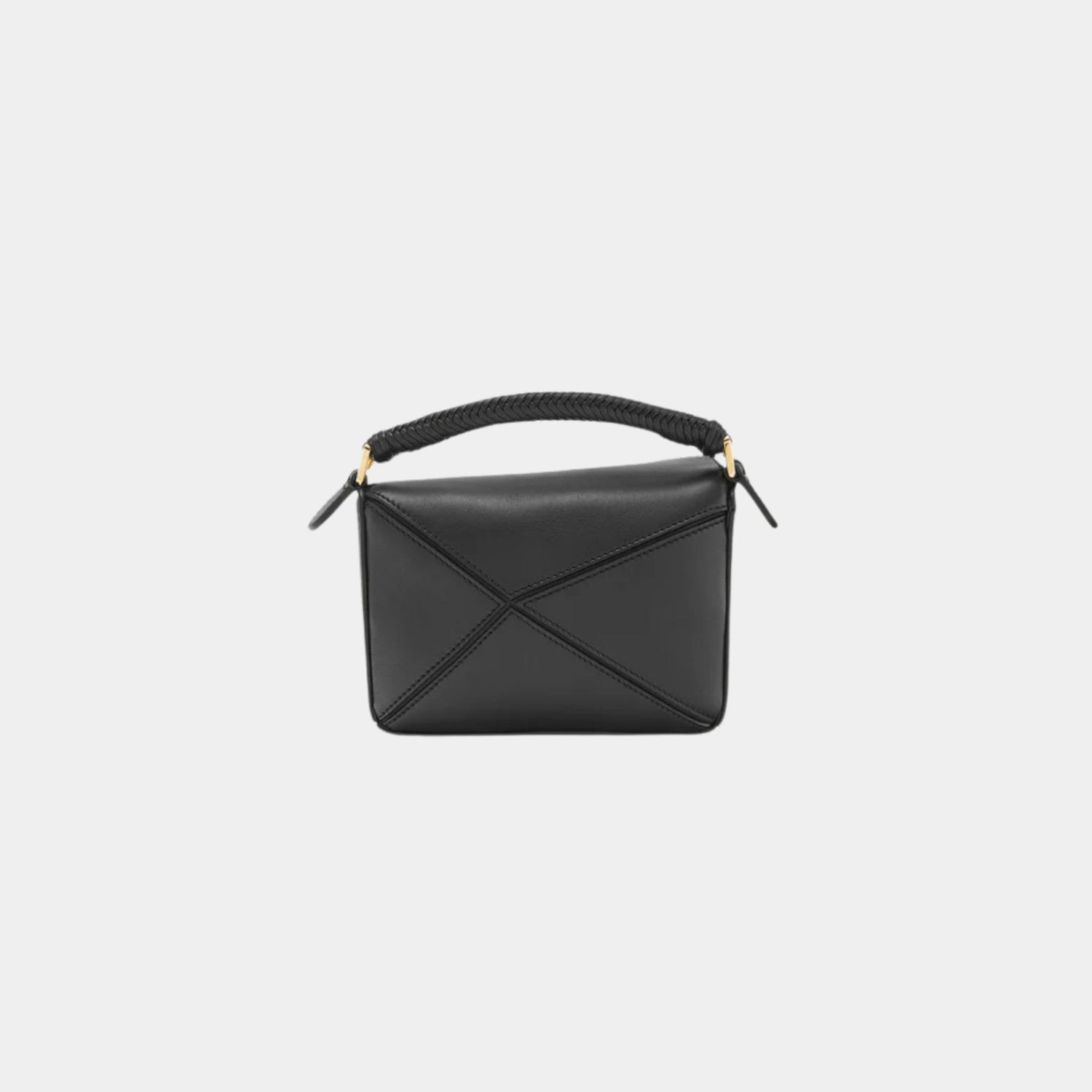 Loewe Mini Puzzle Bag In Smooth Calfskin, Black, Back