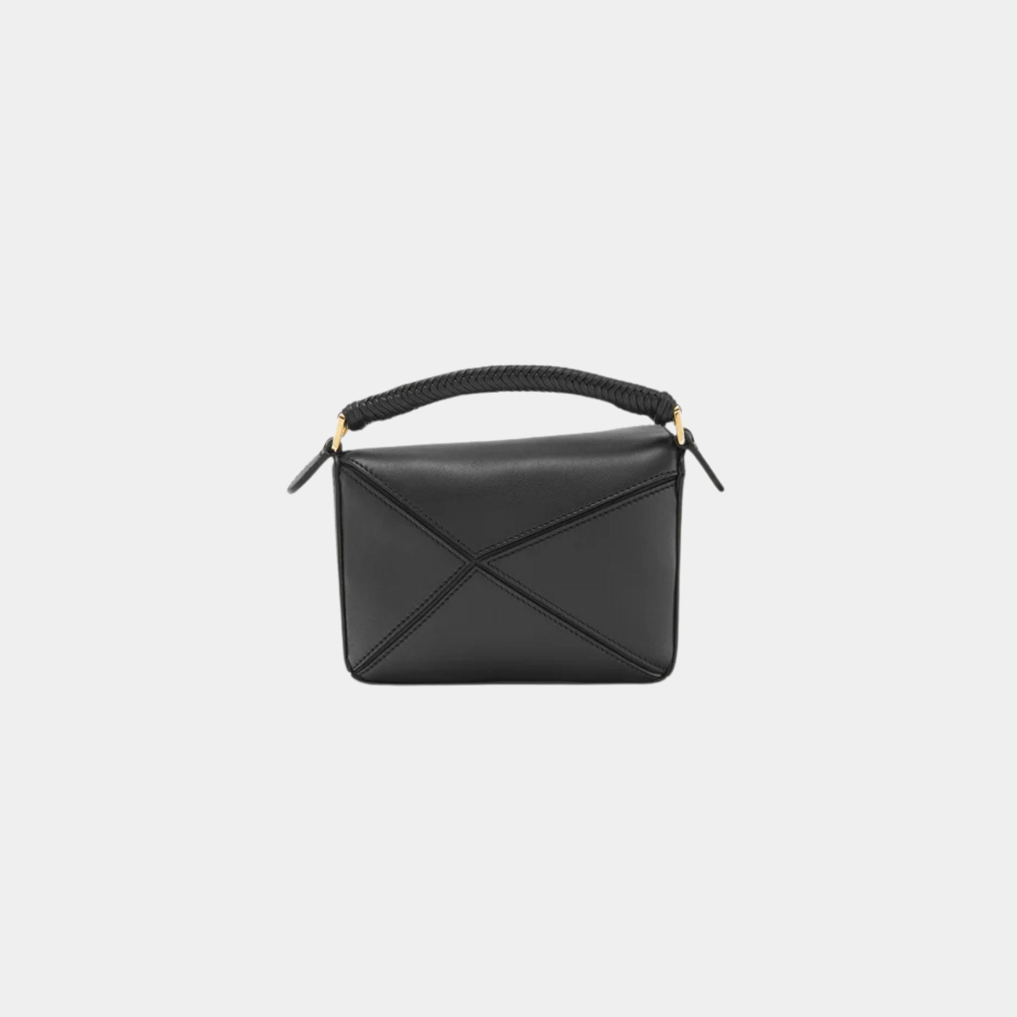 Loewe Mini Puzzle Bag In Smooth Calfskin, Black, Back