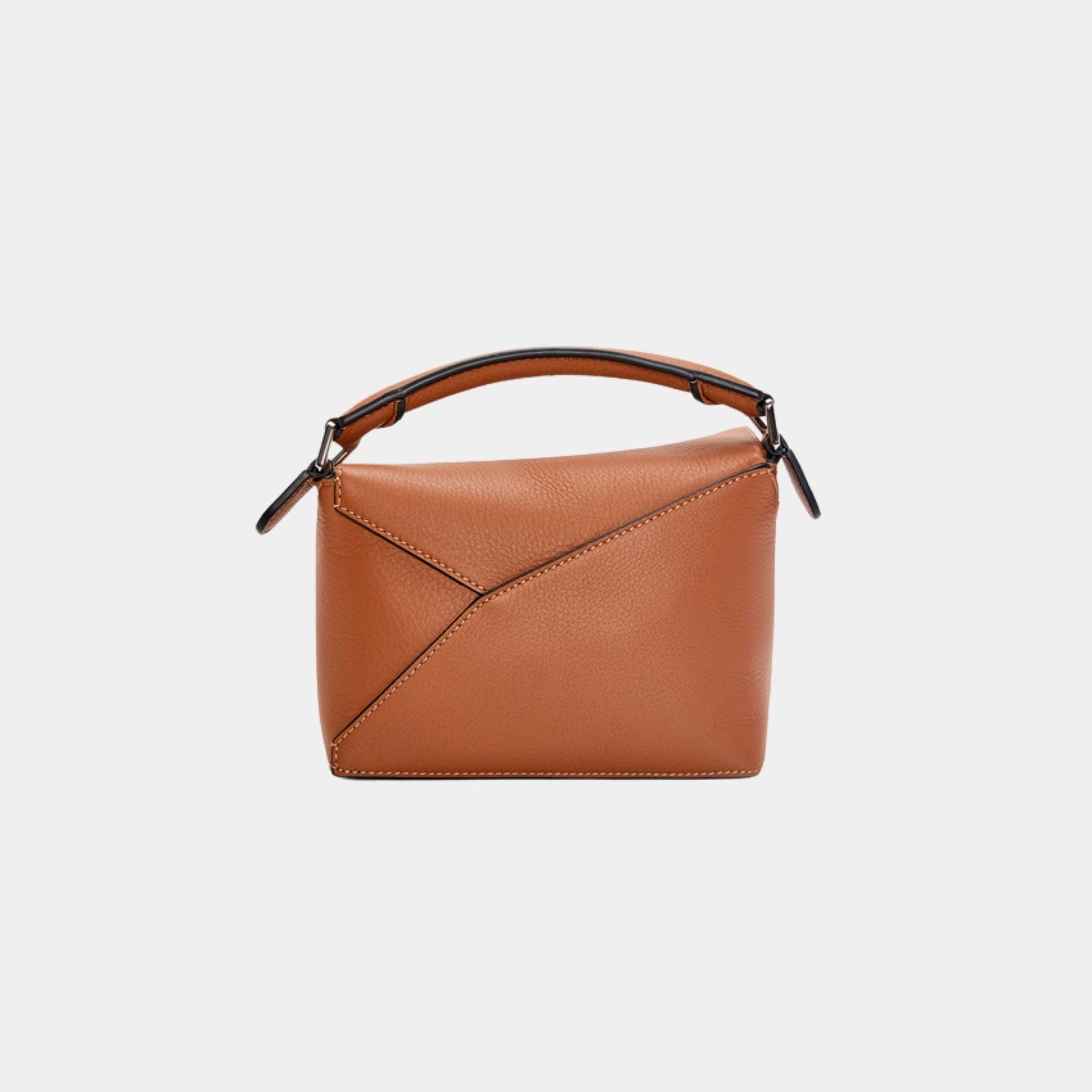 Loewe Mini Puzzle Edge Bag Classic Calf Leather, Tan, Back