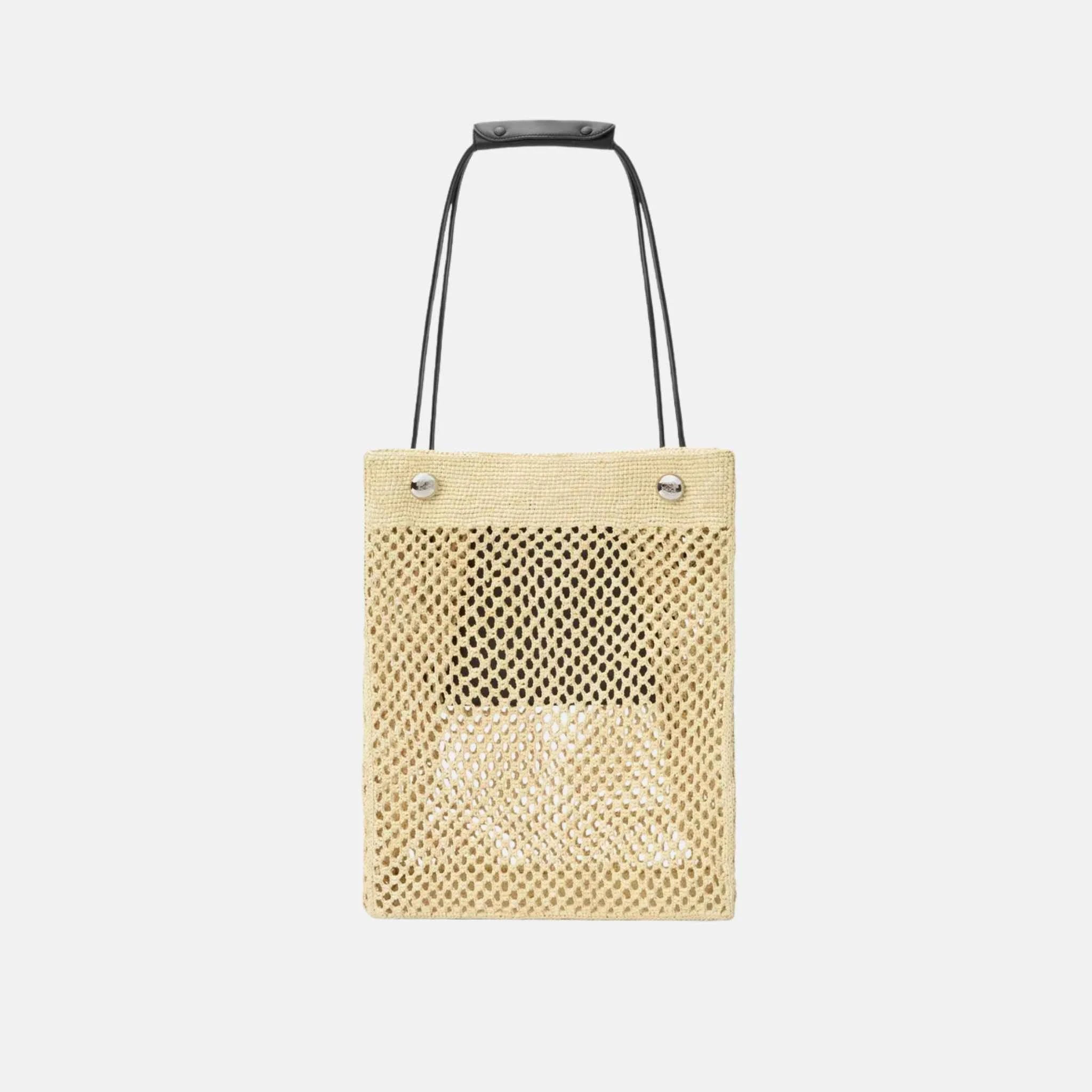 Loewe Pebble Hobo in Raffia, Front