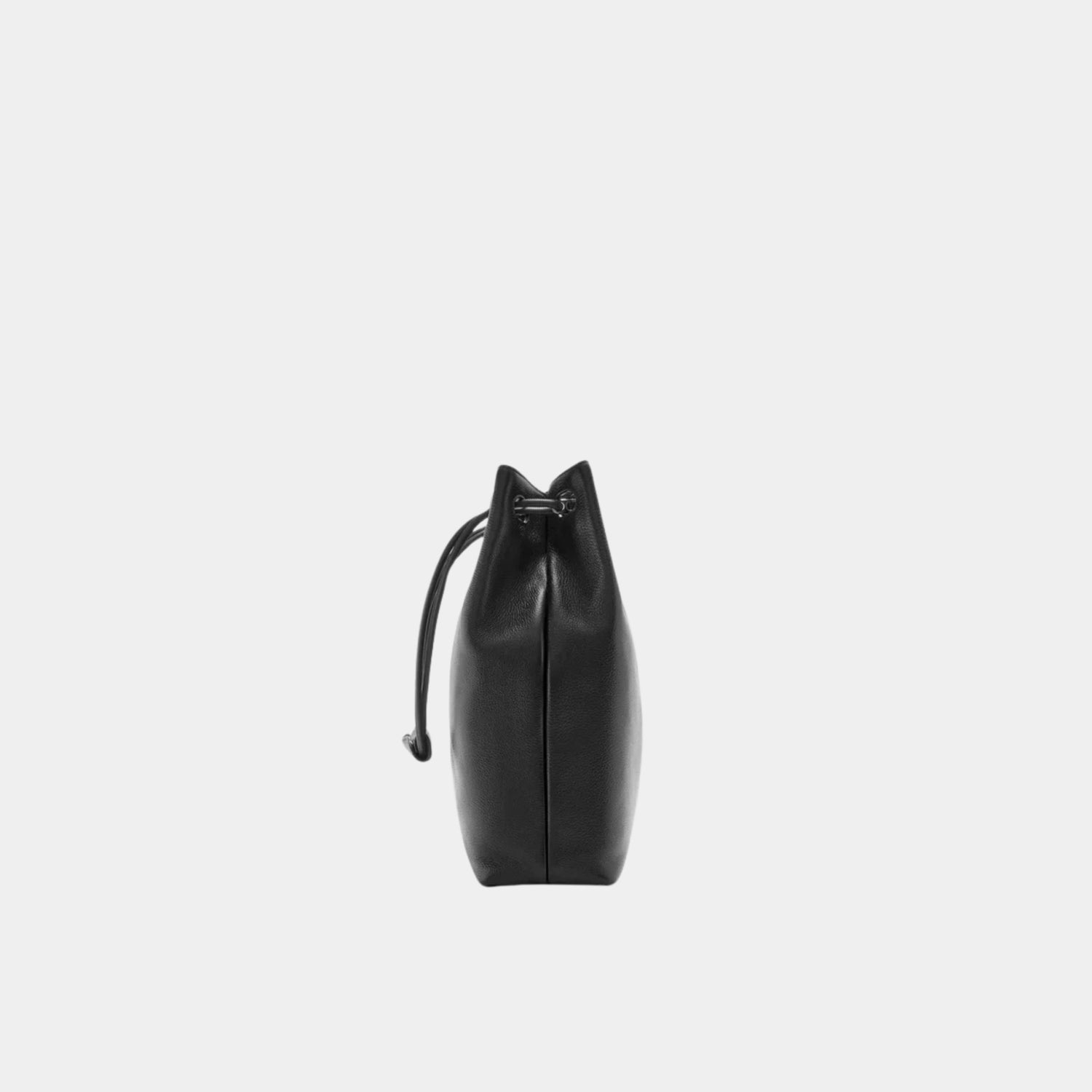 Loewe Pebble Hobo In Supple Grained Calfskin, Black, Side