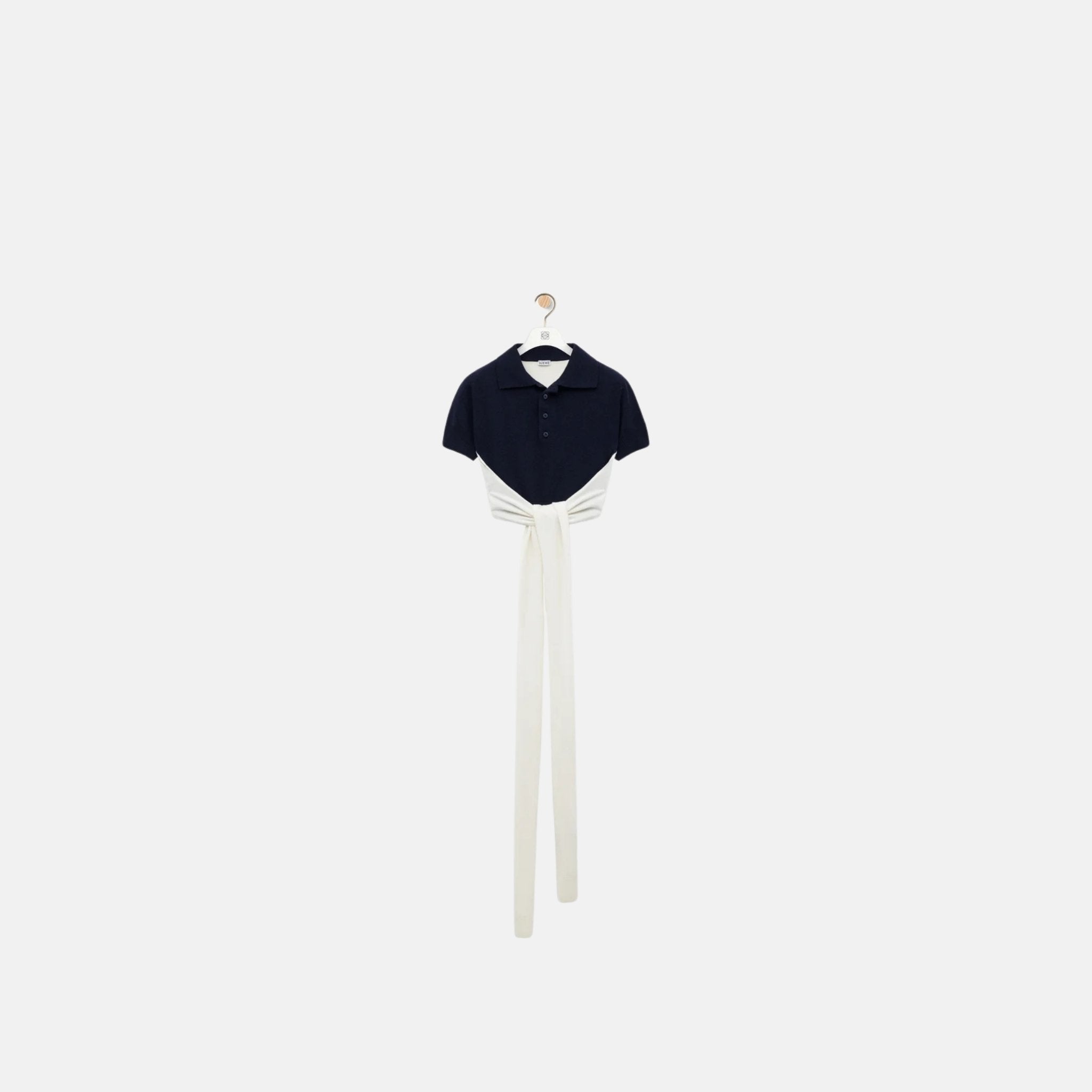 Loewe Polo Sweater In Wool And Cashmere, Navy, Front