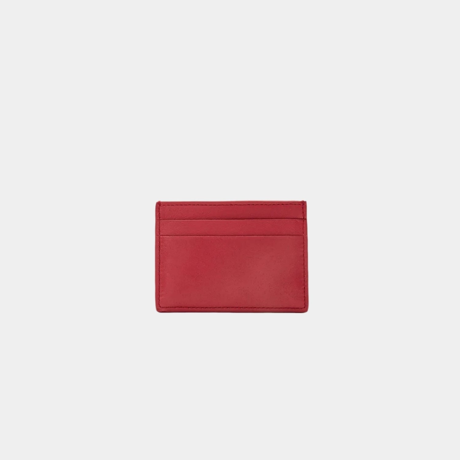 Loewe Puffer Anagram Plain Cardholder In Shiny Nappa Calfskin, Burnt Red, Back