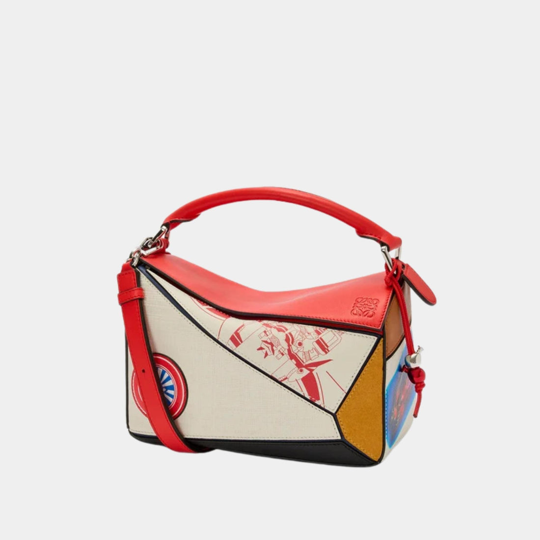 Loewe Puzzle 10 Anime Re-edition in Classic Calfskin and Textile, Front