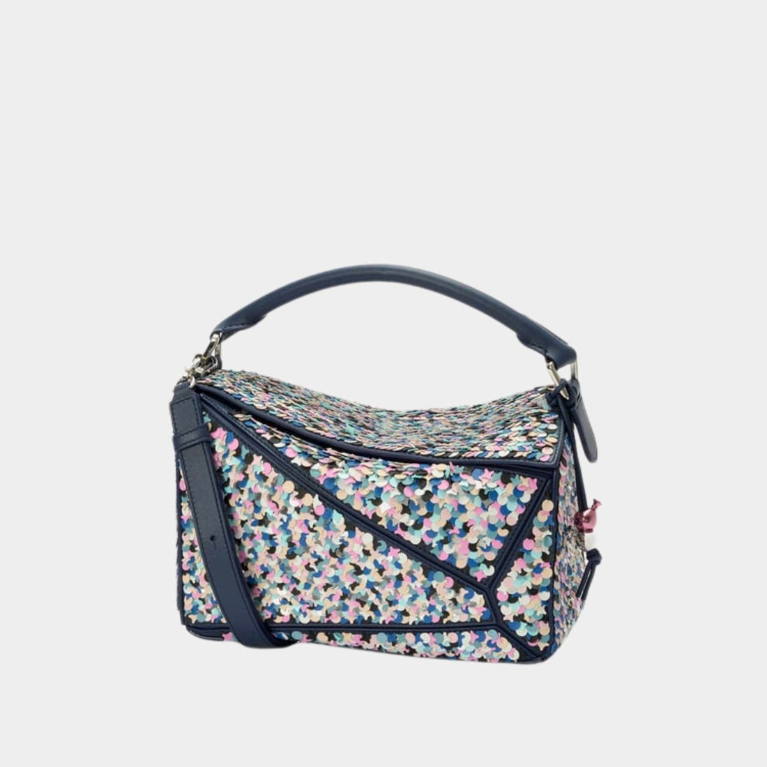 Loewe Puzzle 10 Confetti Bag in Classic Calfskin, Front