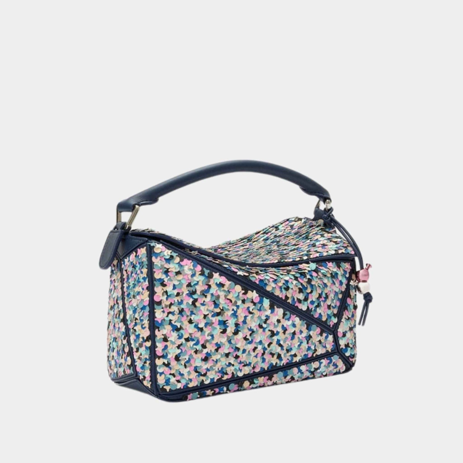 Loewe Puzzle 10 Confetti Bag in Classic Calfskin, Side