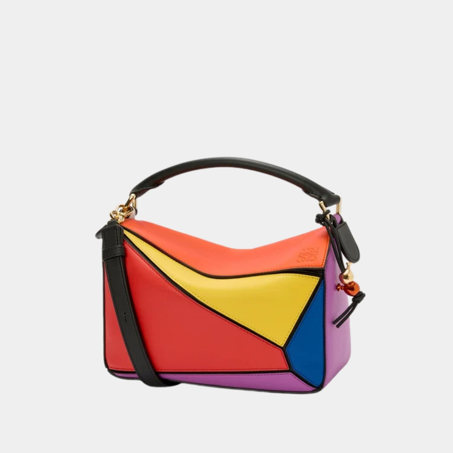 Loewe Puzzle 10 Multicolour Re-edition Bag in Classic Calfskin, Front