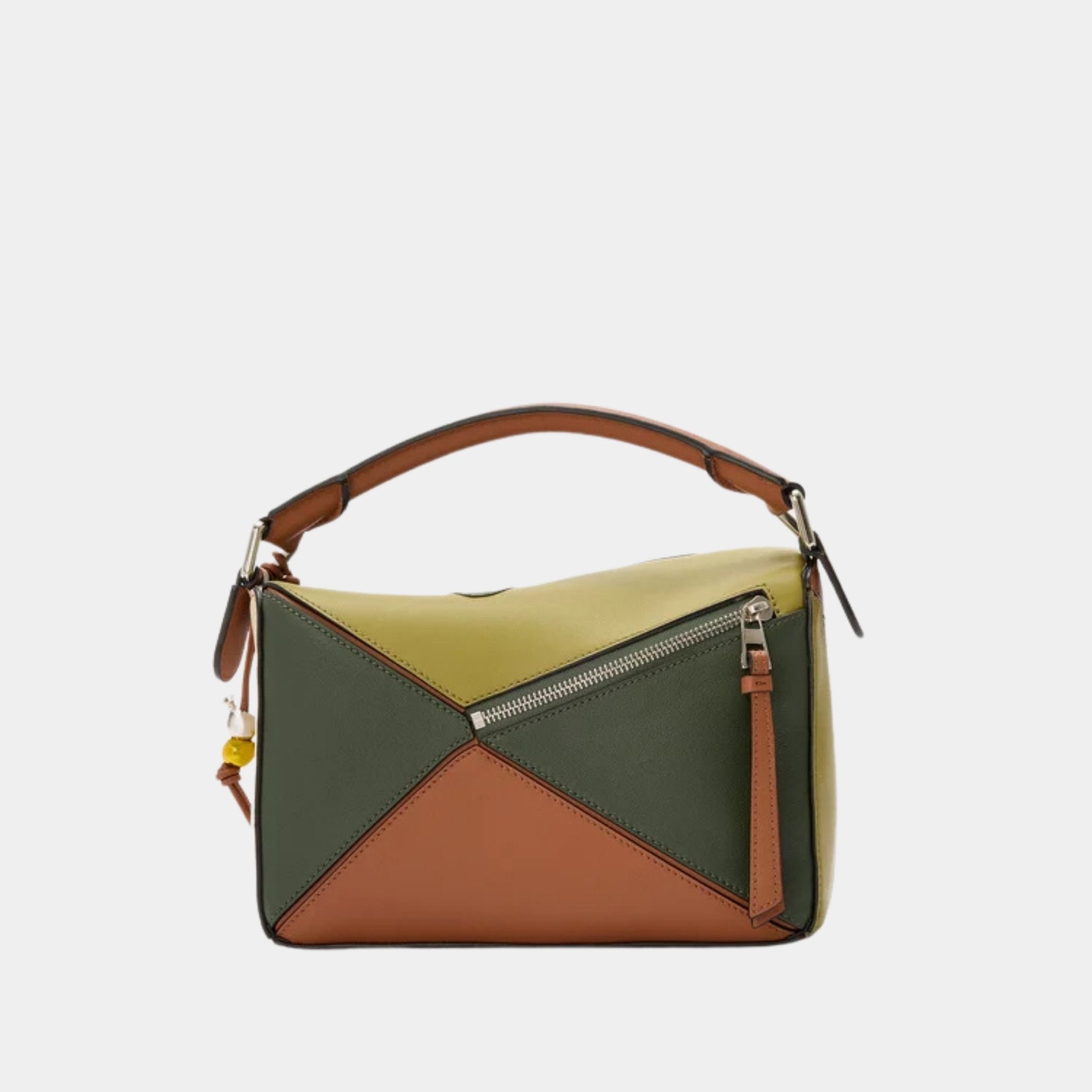 Loewe Puzzle 10 Paula Ibiza Kiwi Re-edition Bag in Classic Calfskin, Back
