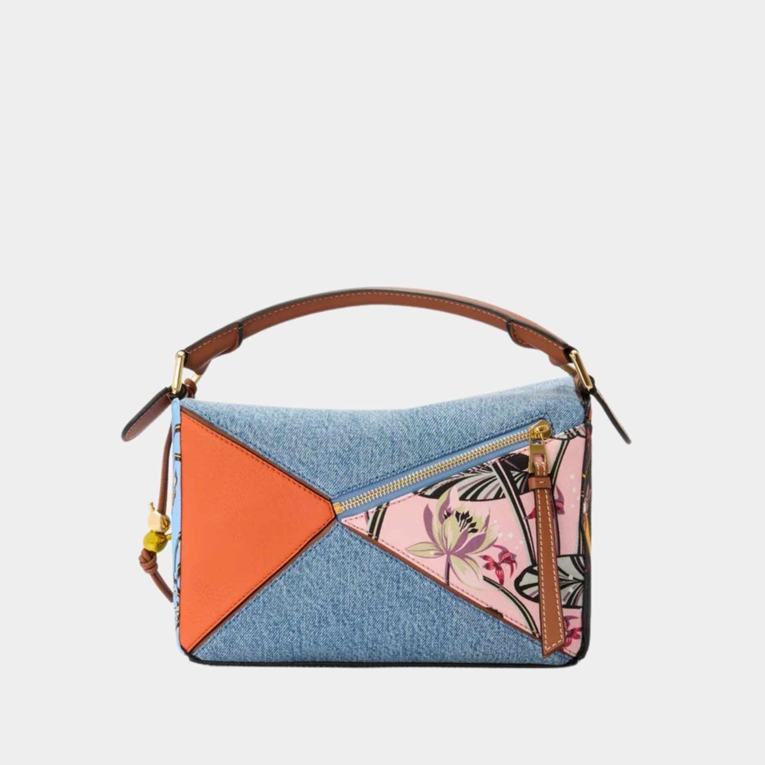Loewe Puzzle 10 Paula Ibiza Parrot Re-edition Bag Calfskin and Textile, Back