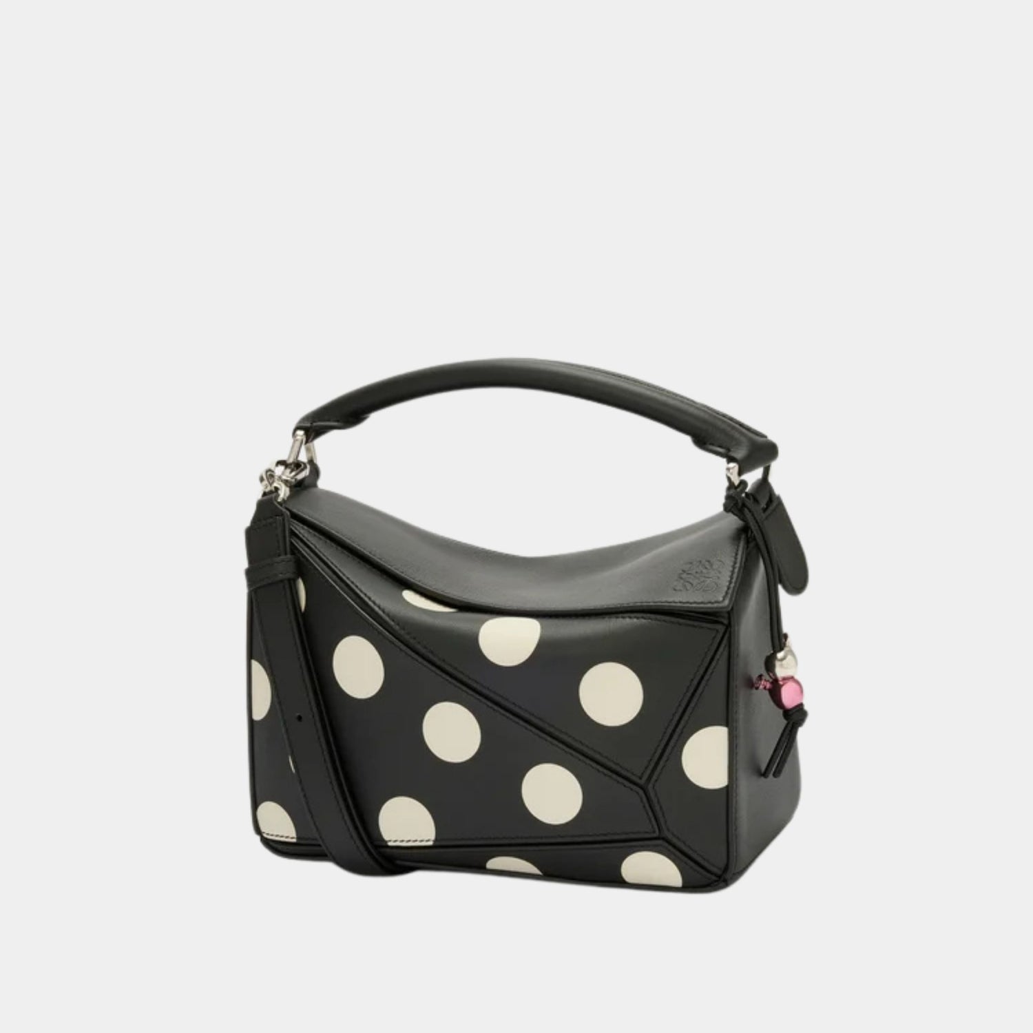 Loewe Puzzle 10 Polka Re-edition Bag in Classic Calfskin, Front