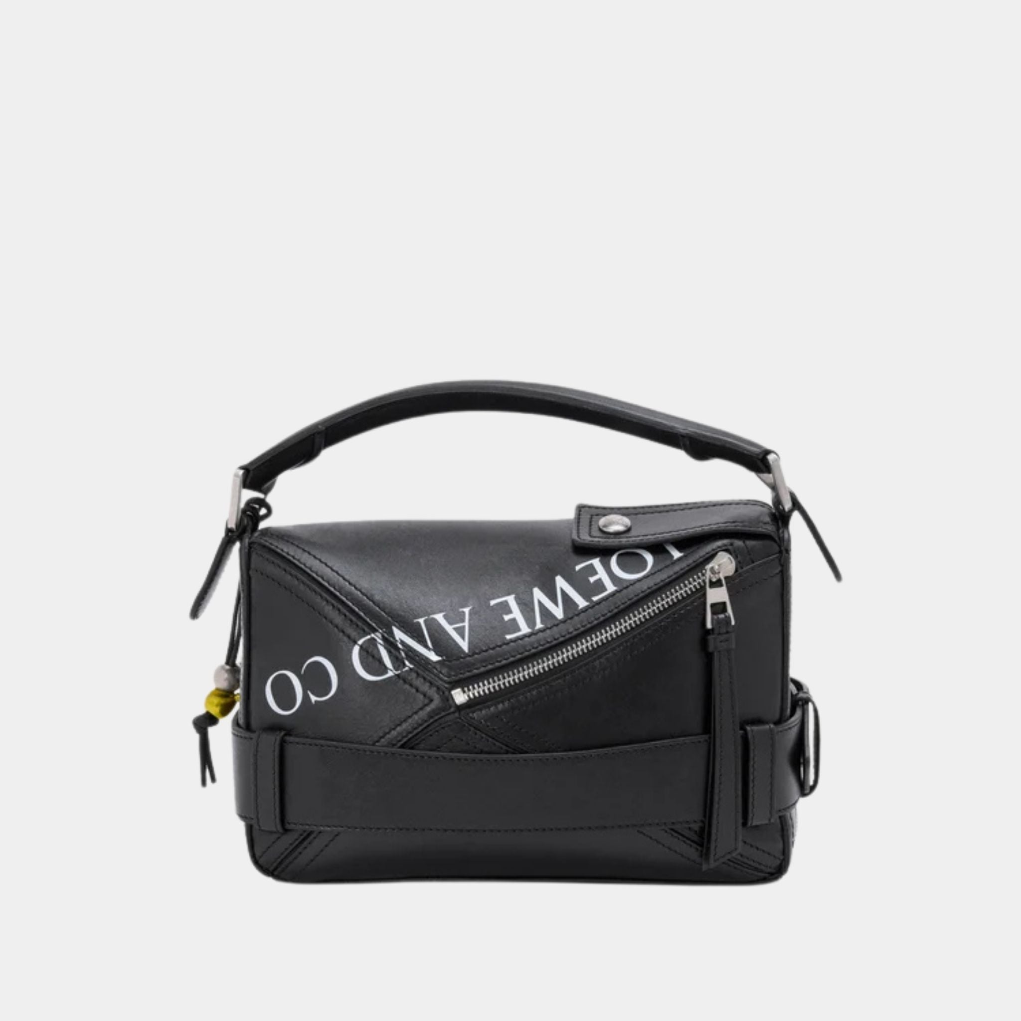Loewe Puzzle 10 William Morris Re-edition Bag in Shiny Calfskin, Back