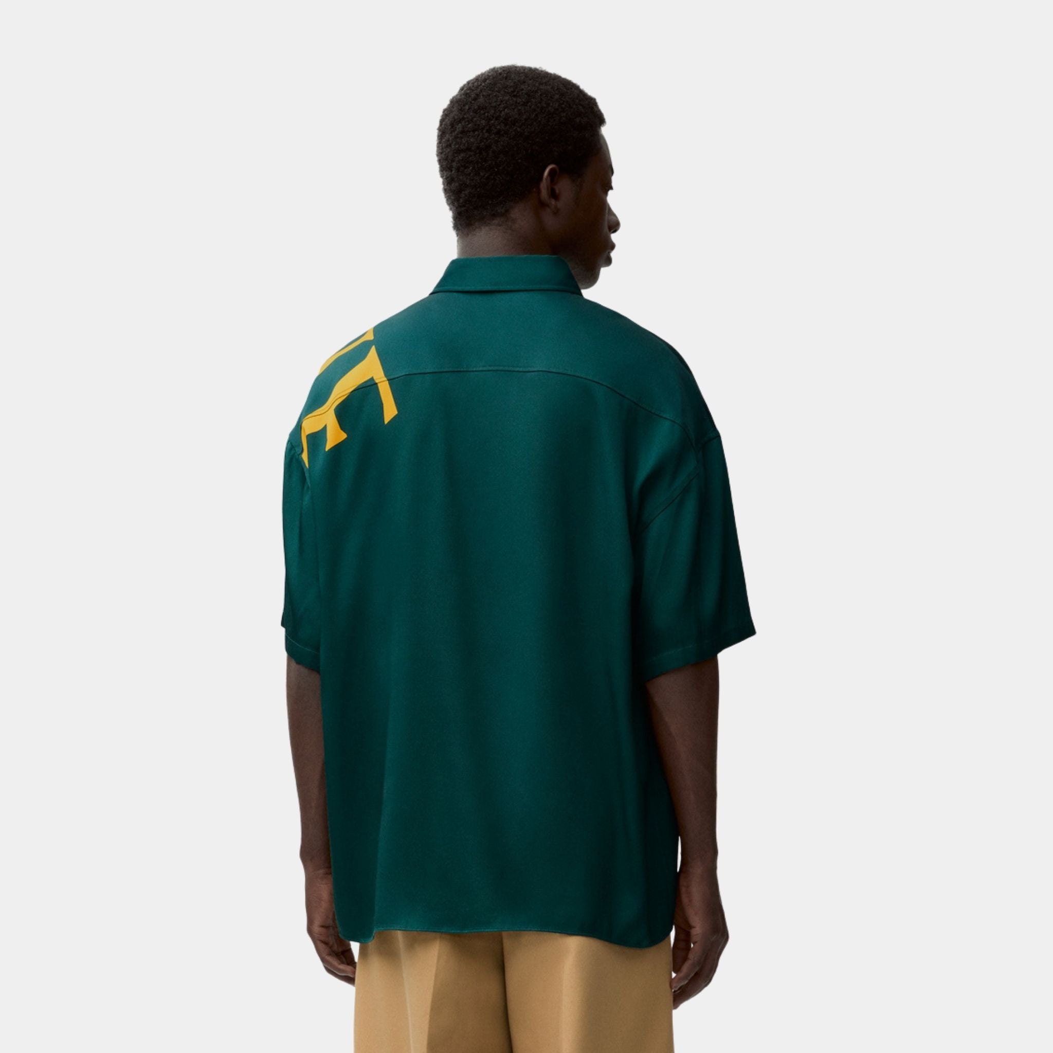 Loewe Short Sleeve Shirt in Silk LOEWE Print, Back