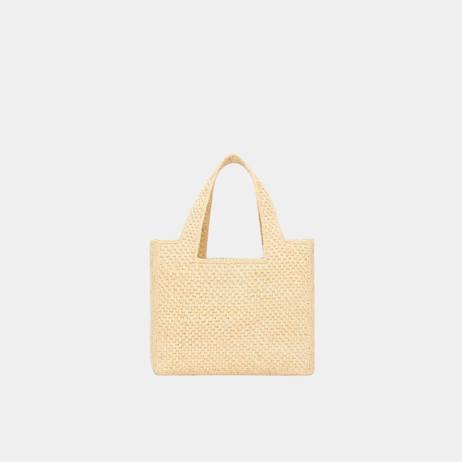 Loewe Small LOEWE Font Tote Made of Raffia, Back