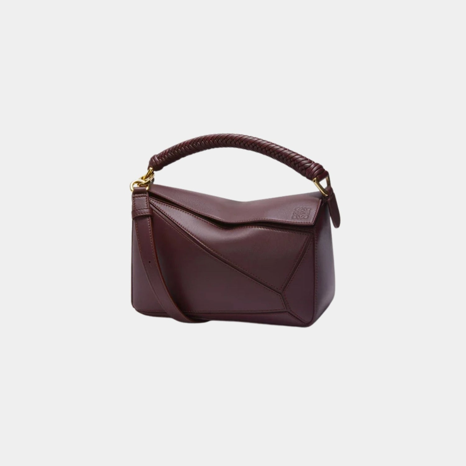 Loewe Small Puzzle Bag In Smooth Calfskin, Dark Burgundy, Front