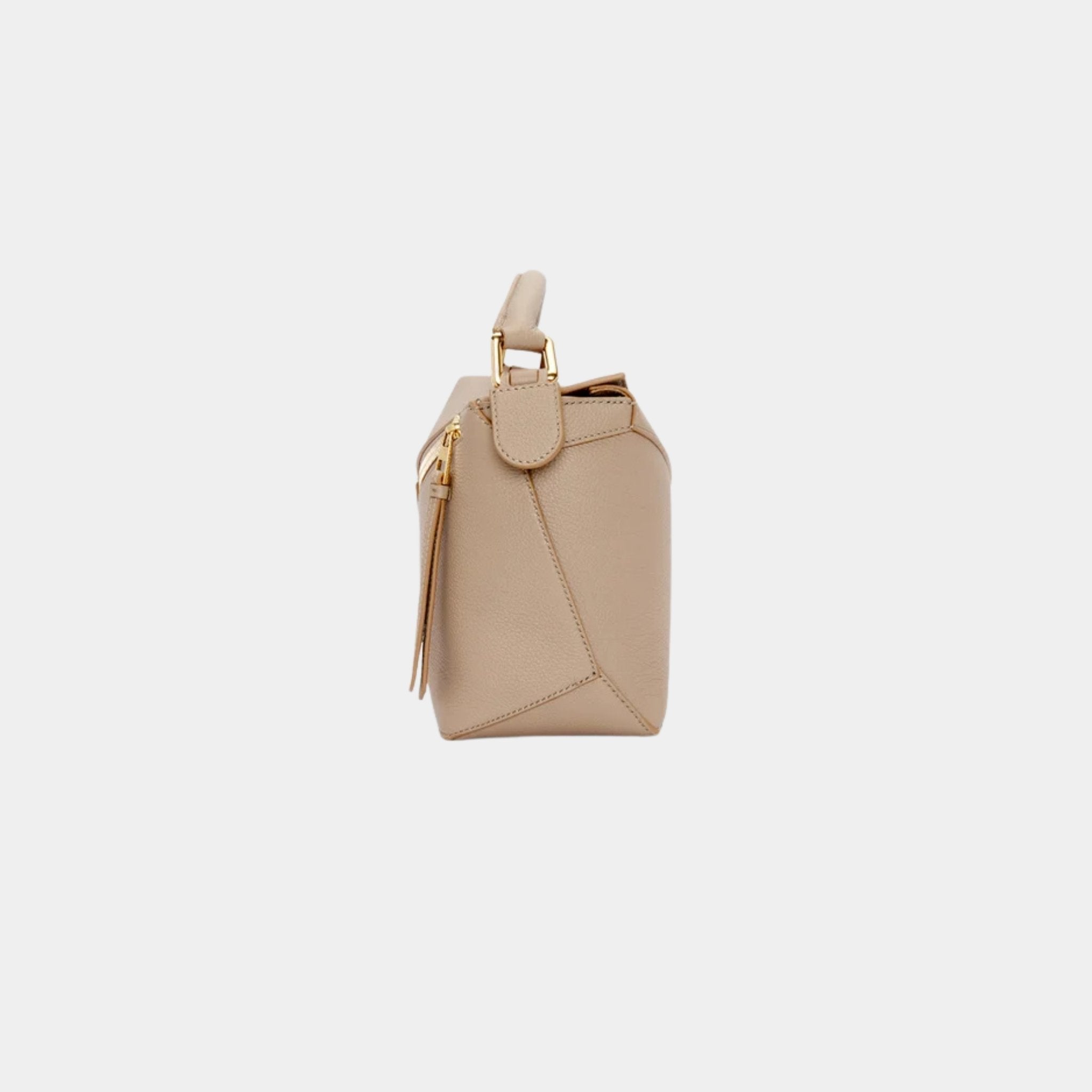 Loewe Small Puzzle Bag In Soft Grained Calfskin, Sand, Side