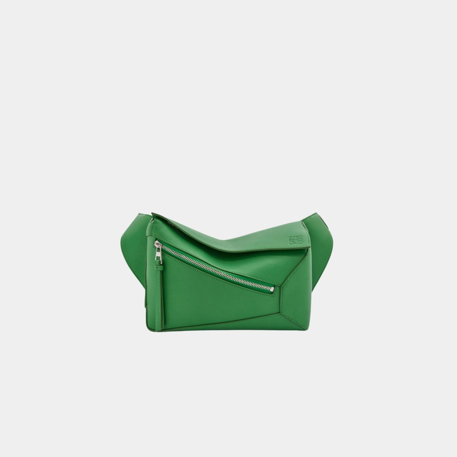 Loewe Small Puzzle Belt Bag Classic Calf Leather, Tropical Green, Front