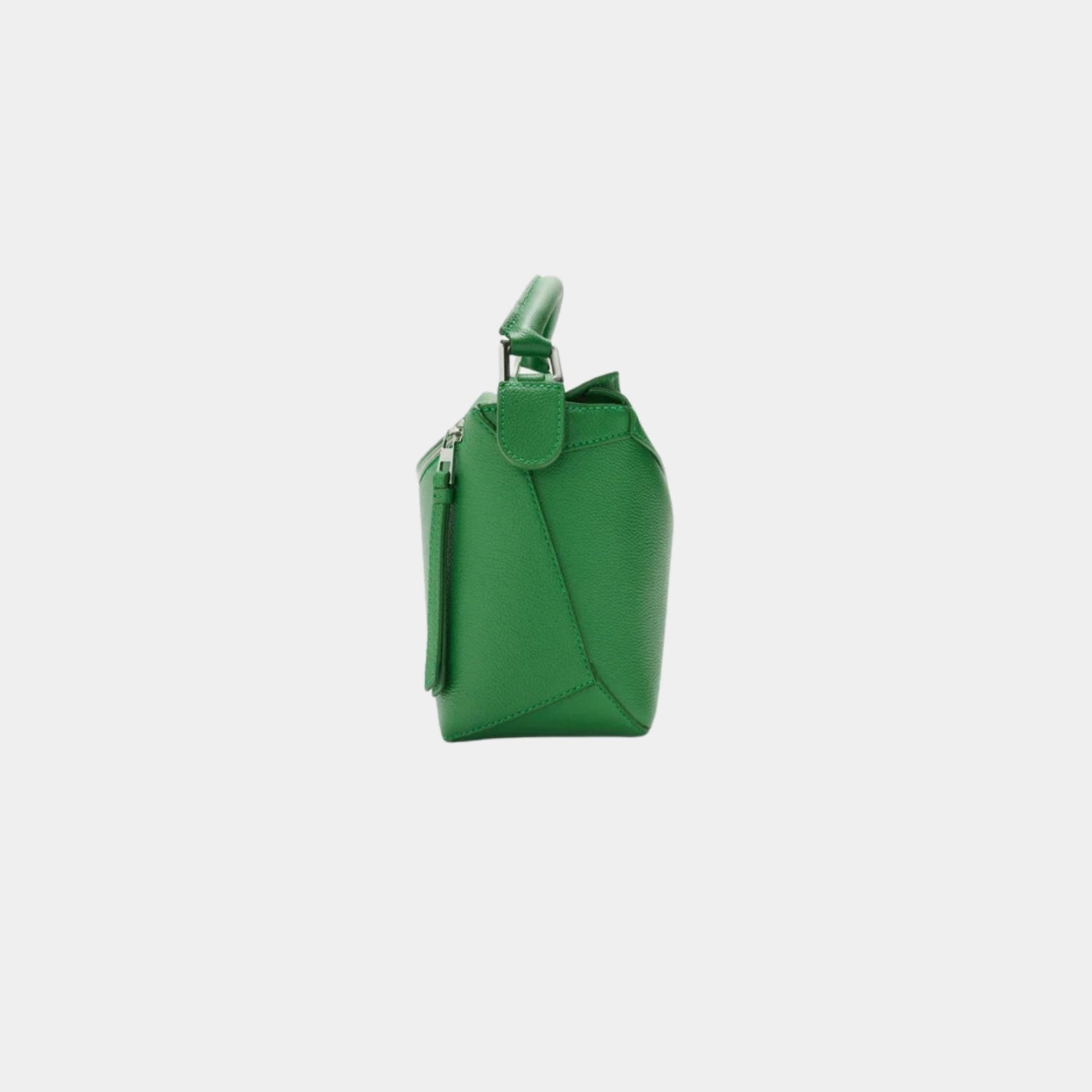 Loewe Small Puzzle Edge Bag In Soft Grained Calfskin, Tropical Green, Side