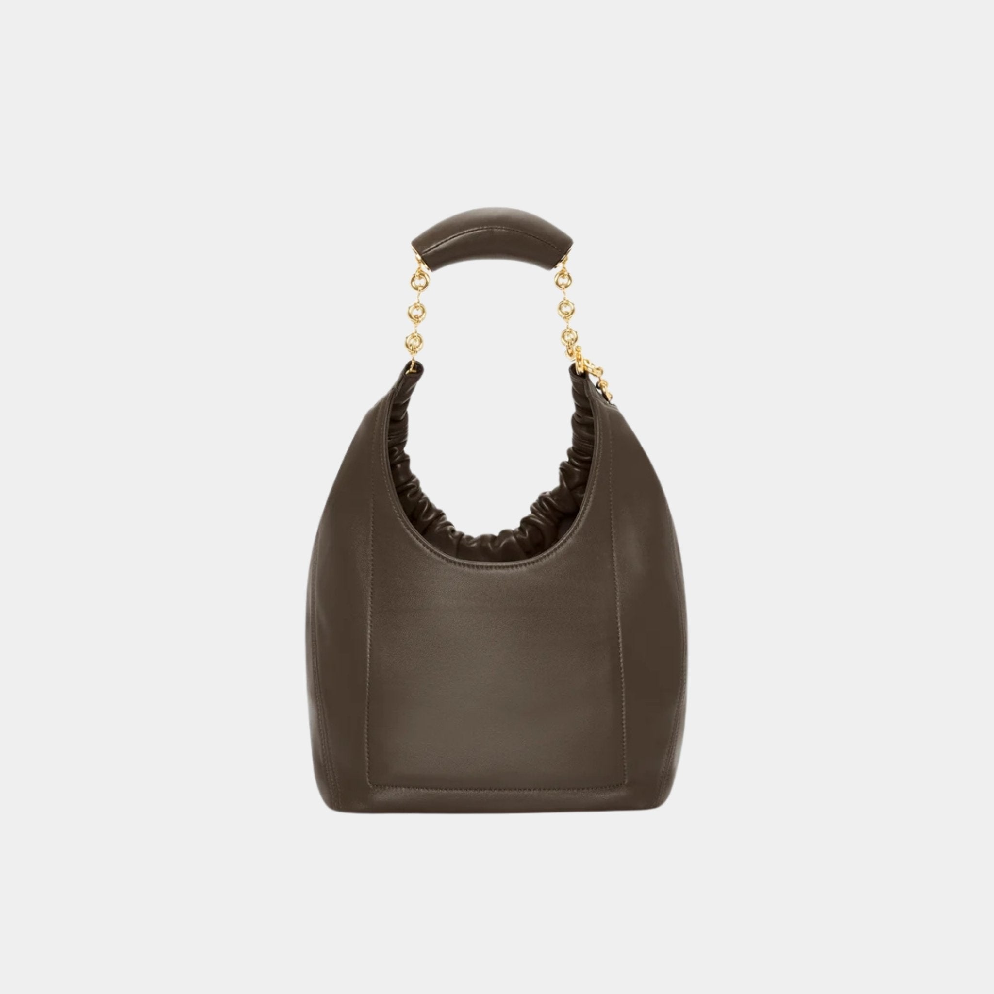 Loewe Small Squeeze Bag In Mellow Nappa Lambskin, Chocolate, Back