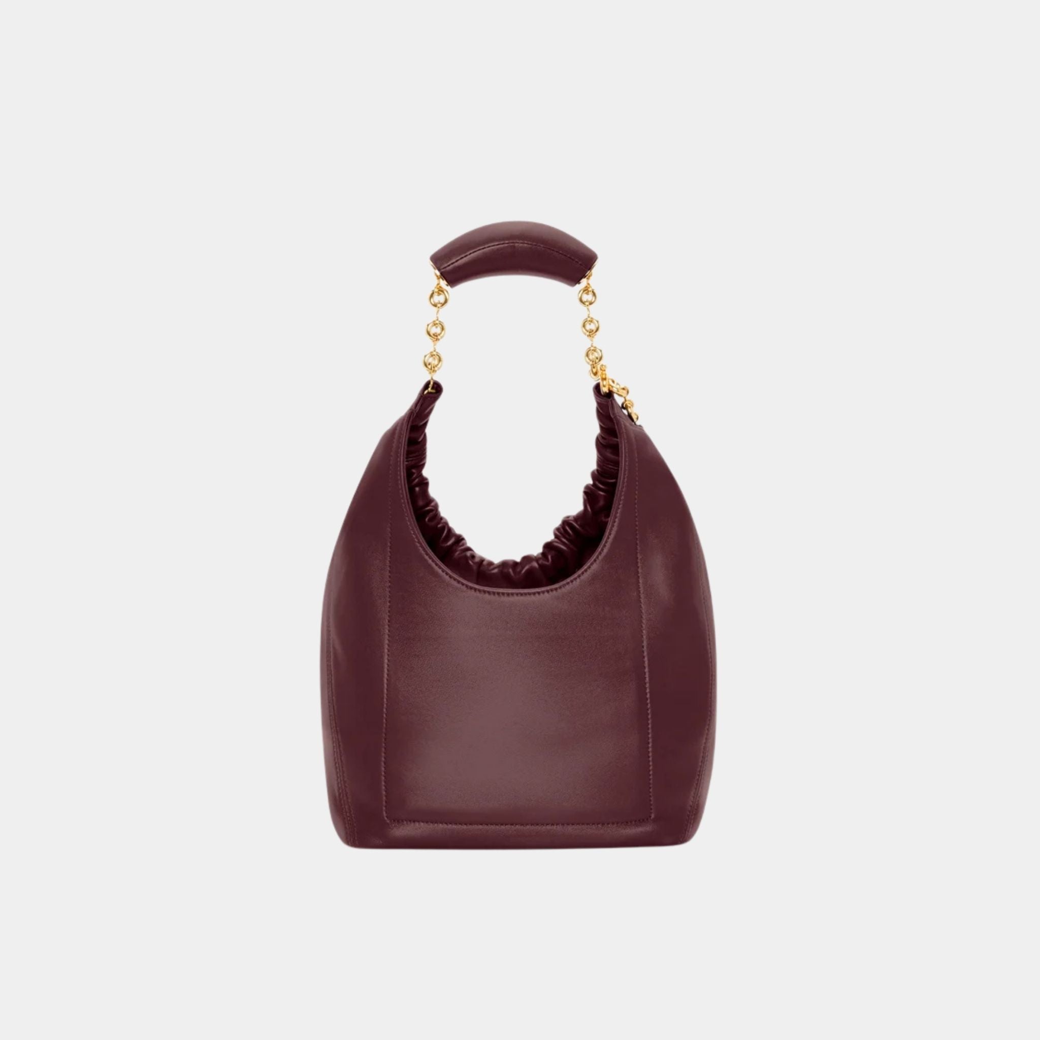 Loewe Small Squeeze Bag In Mellow Nappa Lambskin, Dark Burgundy, Back