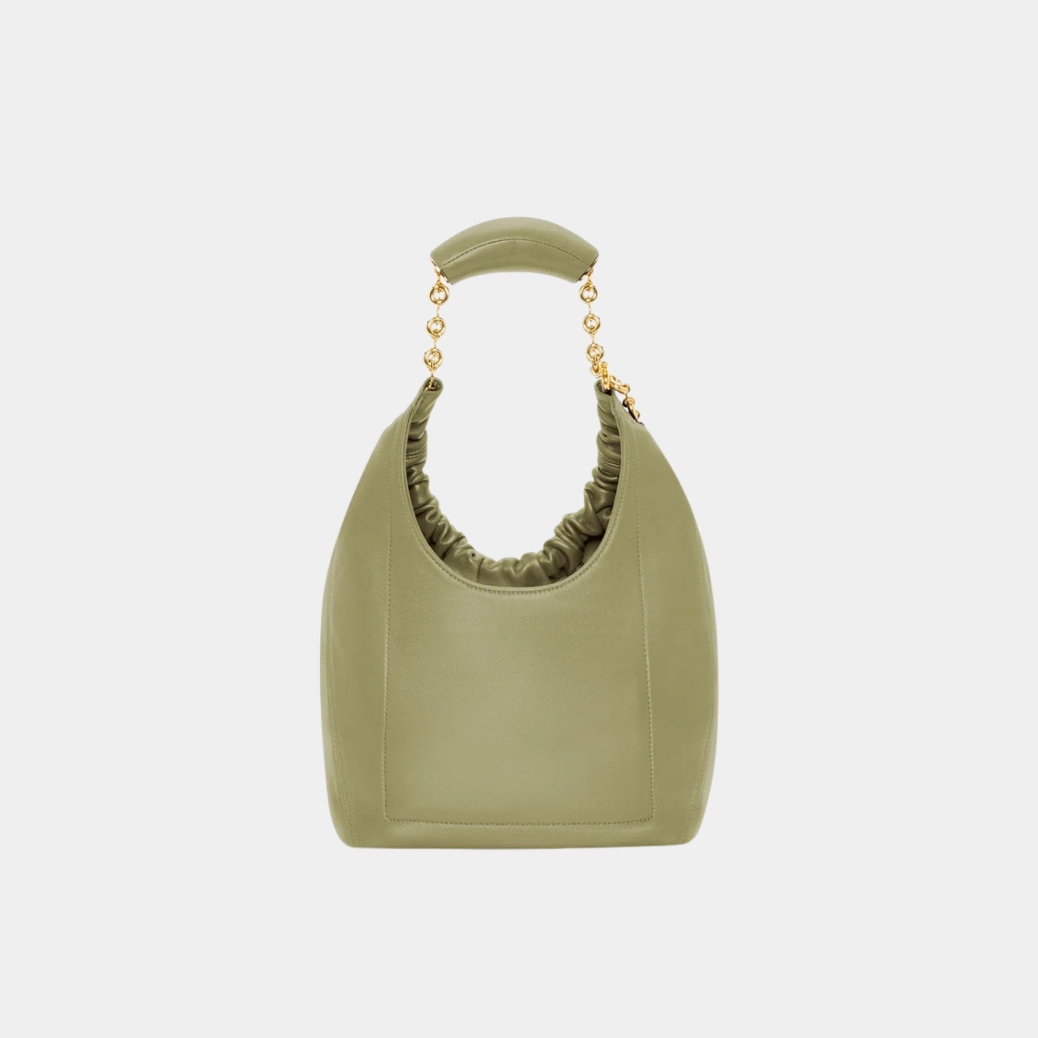 Loewe Small Squeeze Bag In Mellow Nappa Lambskin, Eucalyptus Green, Back