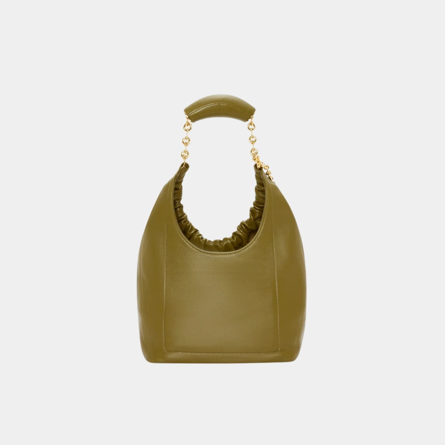Loewe Small Squeeze Bag In Mellow Nappa Lambskin, Olive, Back