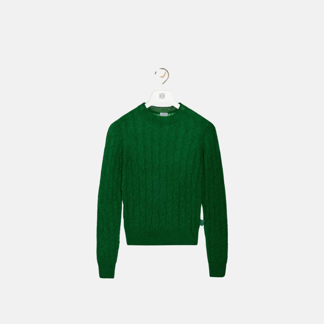 Loewe Sweater In Mohair And Wool Blend, Green, Front