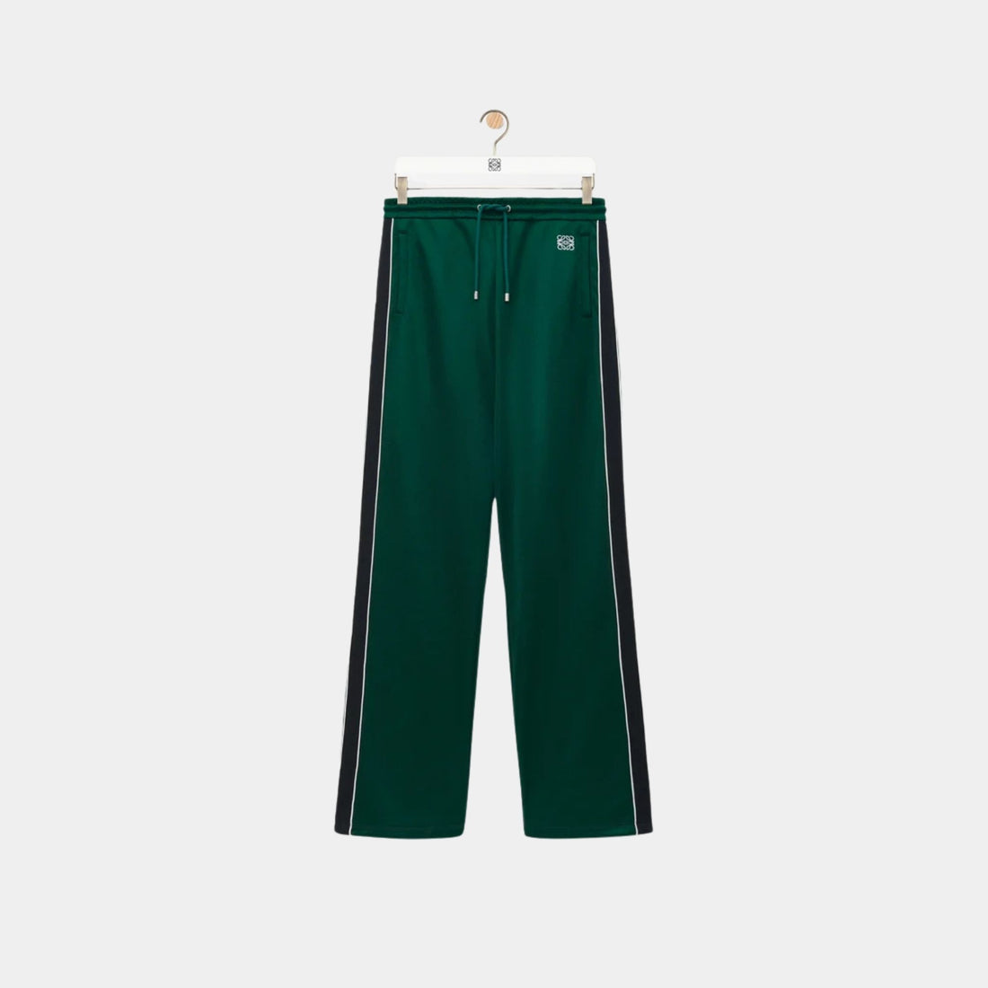 Loewe Tracksuit Trousers in Technical Jersey, Dark Green, Front