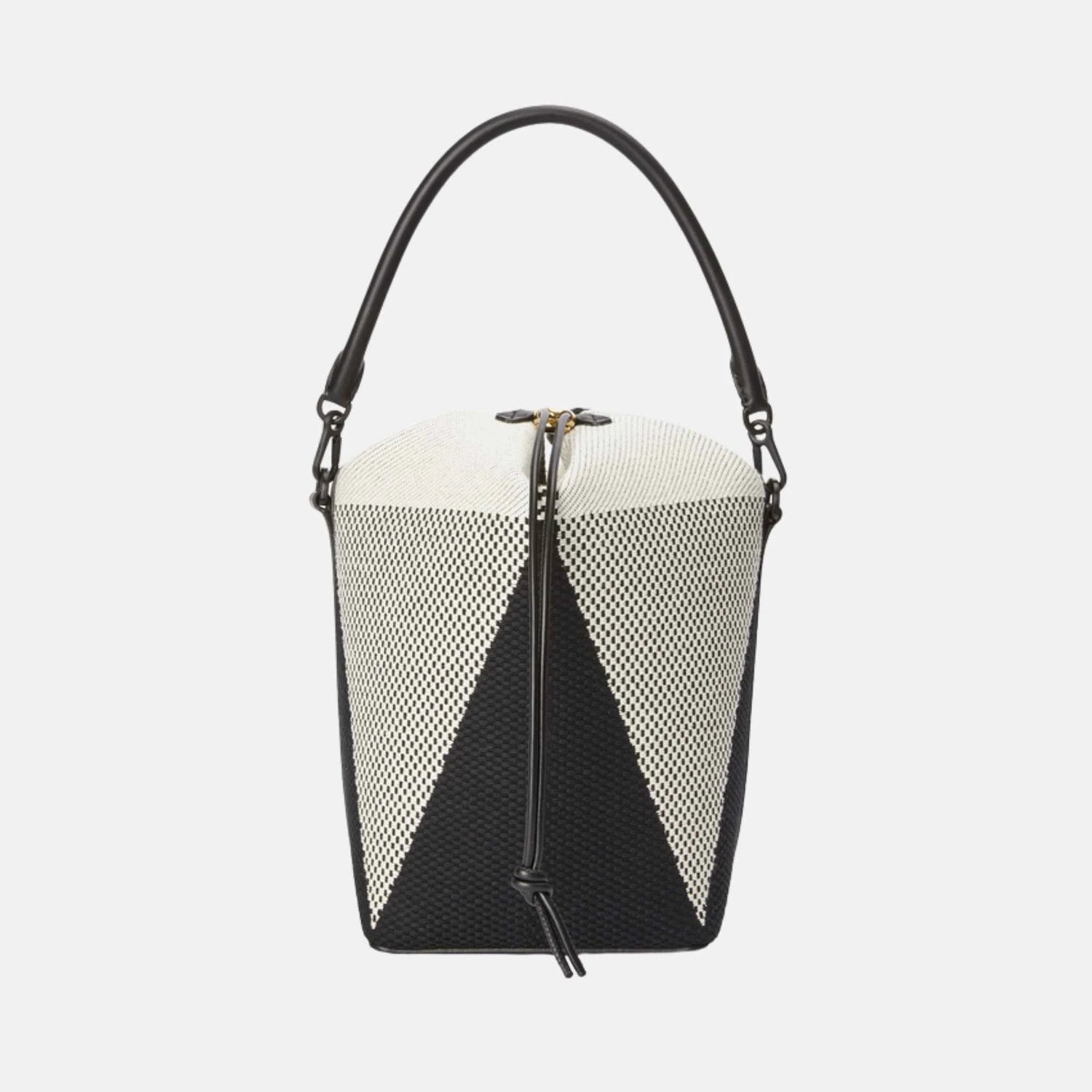 Loewe Treasure Bako Bucket in Canvas Jacquard and Calfskin, Front