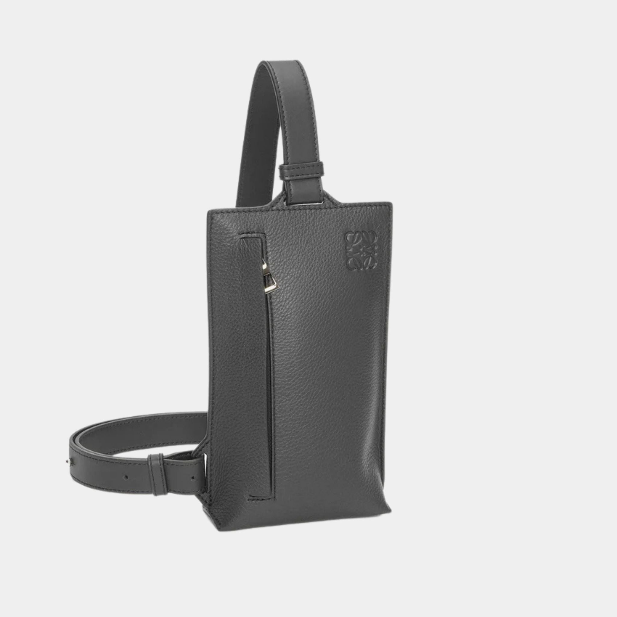 Loewe Vertical T-bag Soft Grained Calfskin, Anthracite, Side