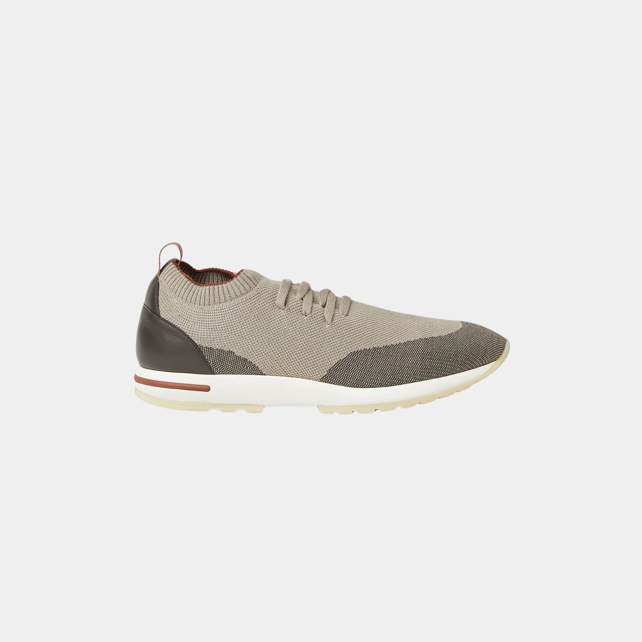 Loro Piana 360 Flexy Walk Sneaker Virgin Wool, Brown Ardesia, Side