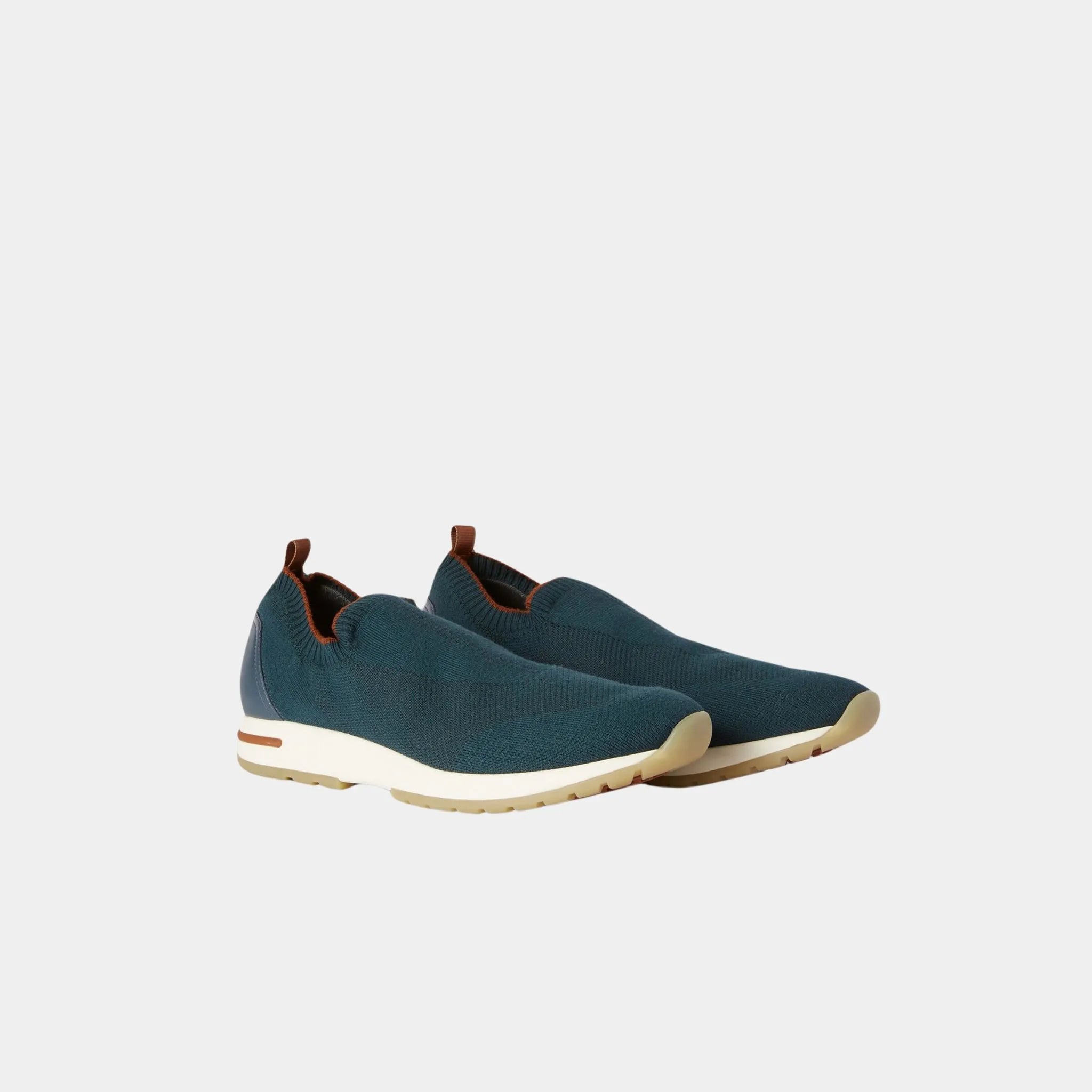 Loro Piana 360 LP Flexy Active Sneaker in Virgin Wool, Green Gale, Front
