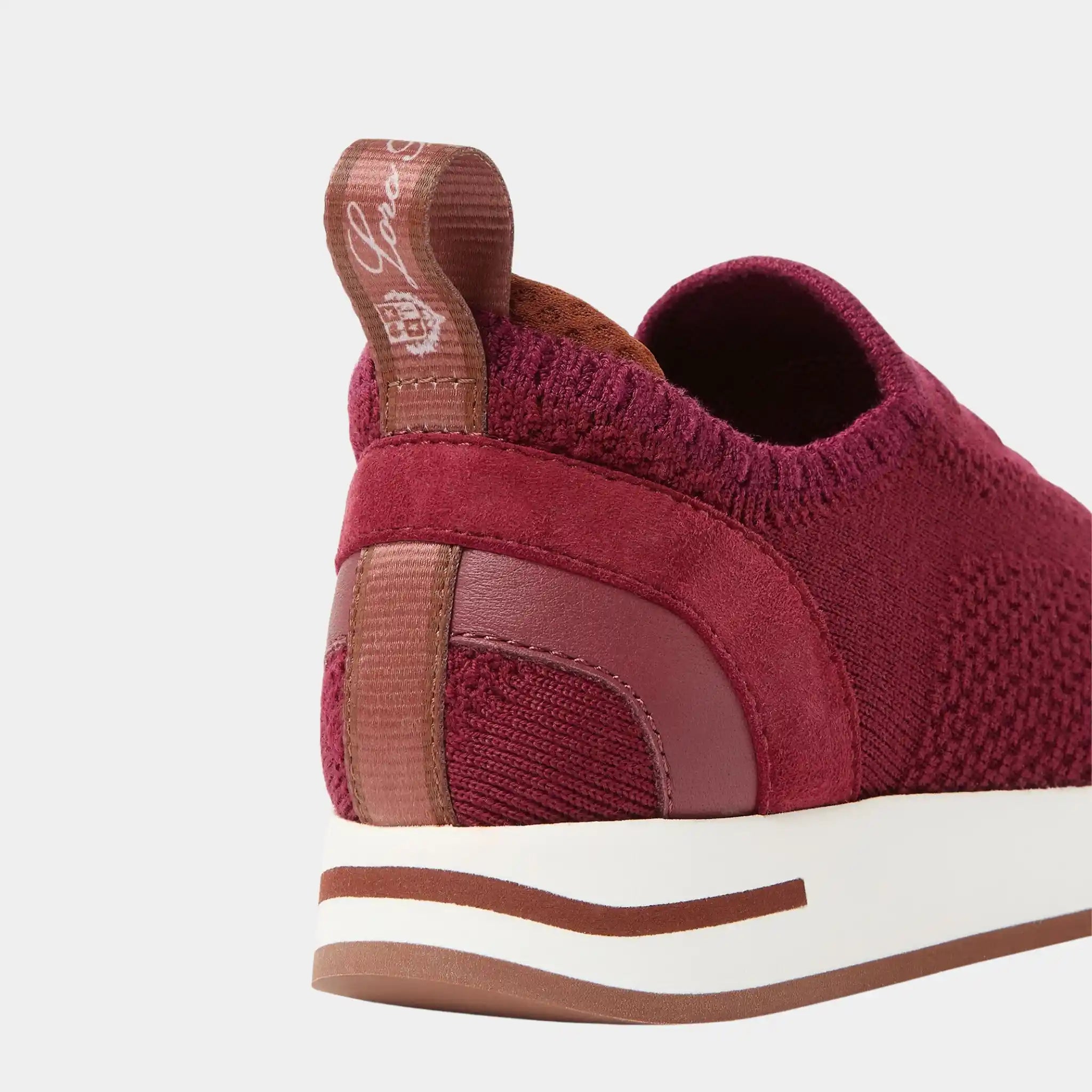 Loro Piana 360 LP Flexy Walk Kids Sneaker Wish Wool, Betel Berry, Back