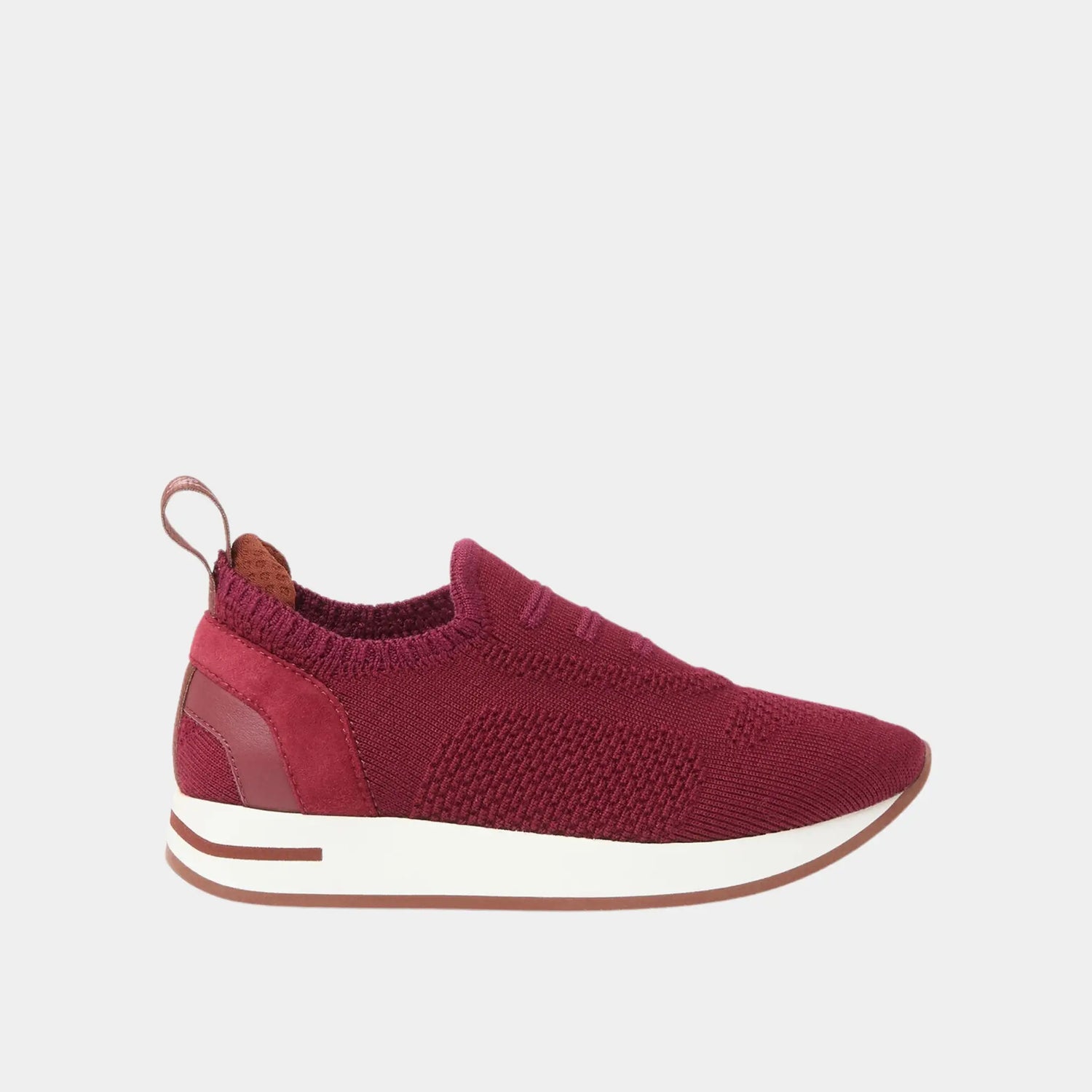 Loro Piana 360 LP Flexy Walk Kids Sneaker Wish Wool, Betel Berry, Side