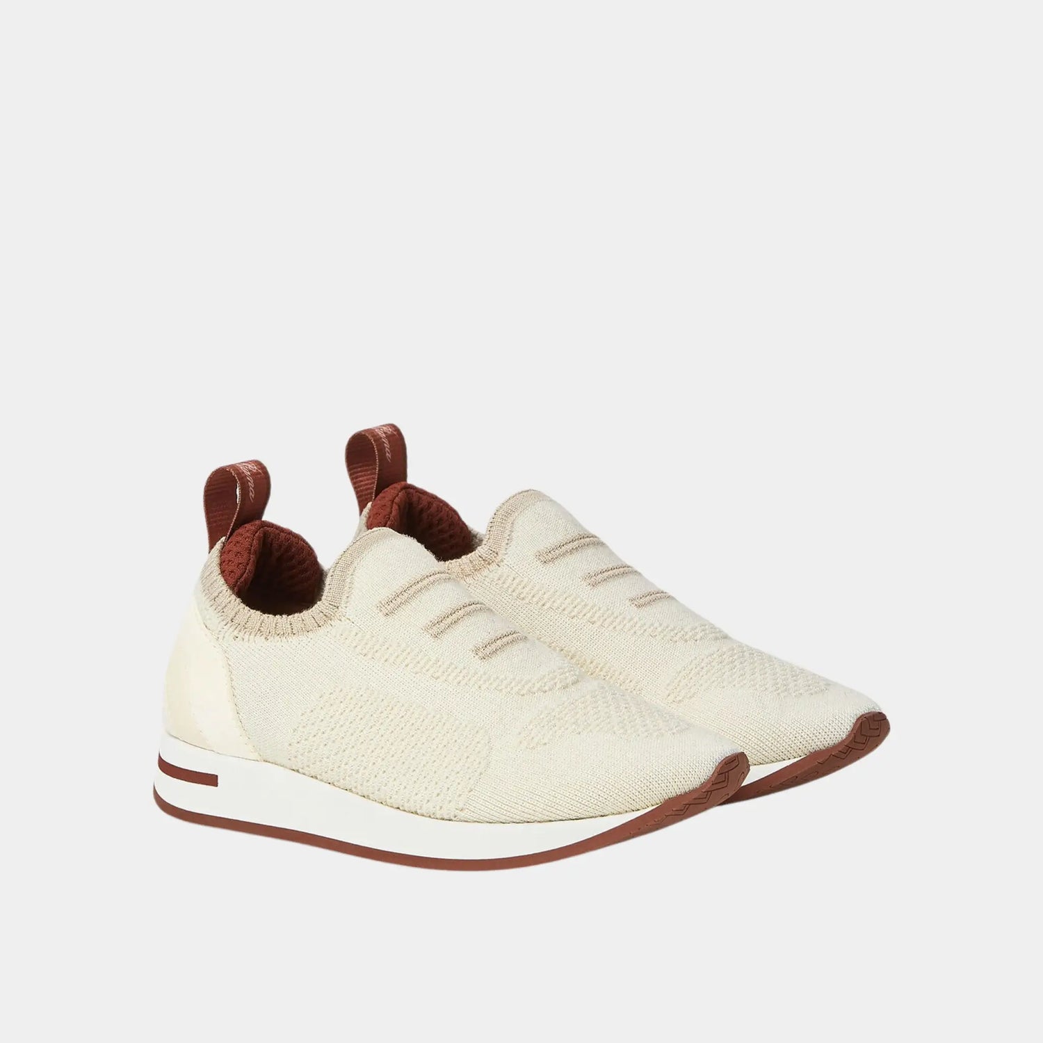 Loro Piana 360 LP Flexy Walk Kids Sneaker Wish Wool, Coconut Milk, Front