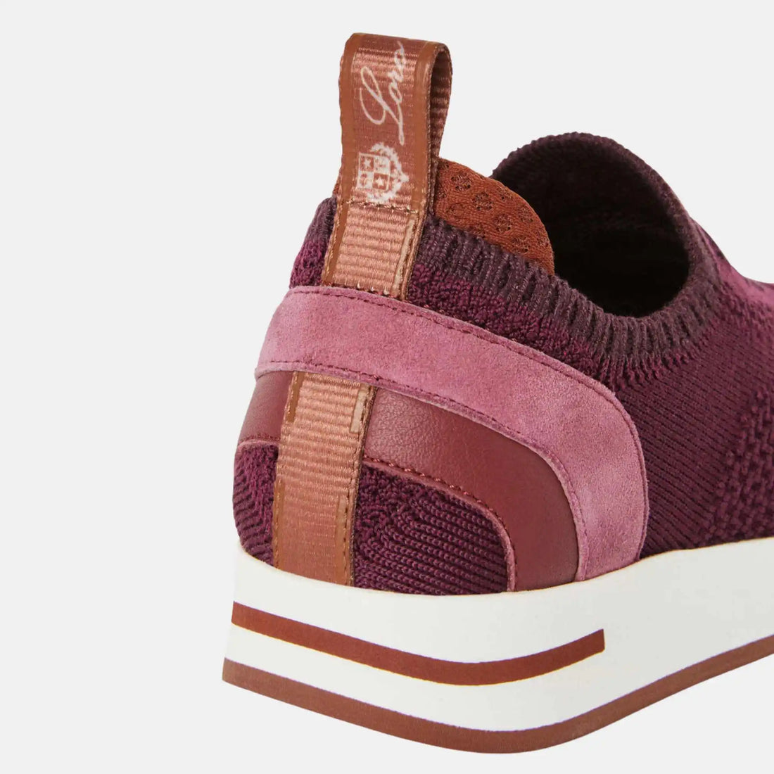 حذاء سنيكر للأطفال Loro Piana 360 LP Flexy Walk من صوف Wish، بلون موف بري، من الخلف
