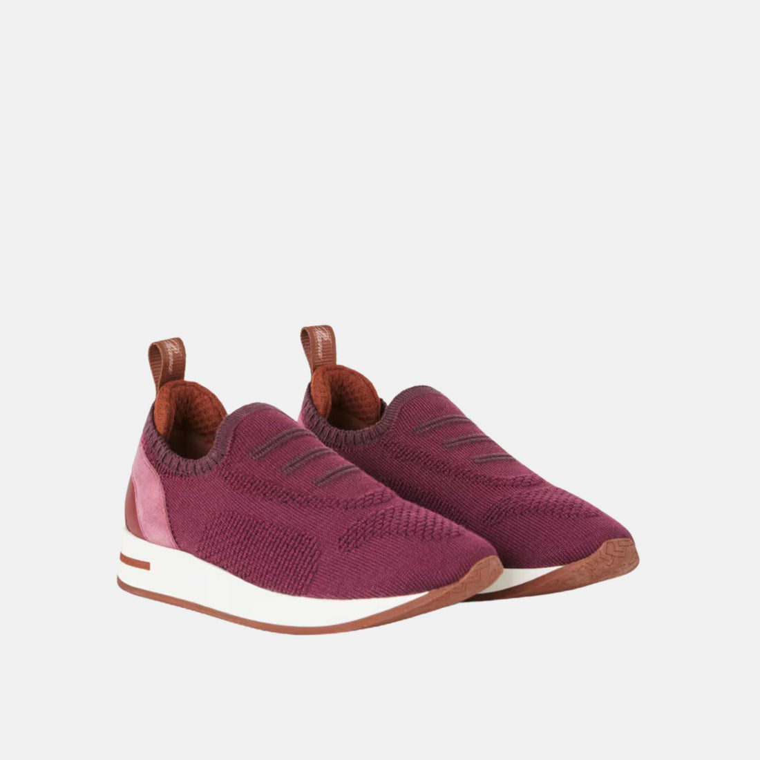حذاء Loro Piana 360 LP Flexy Walk للأطفال، من صوف Wish Wool، بلون وايلد موف، من الأمام