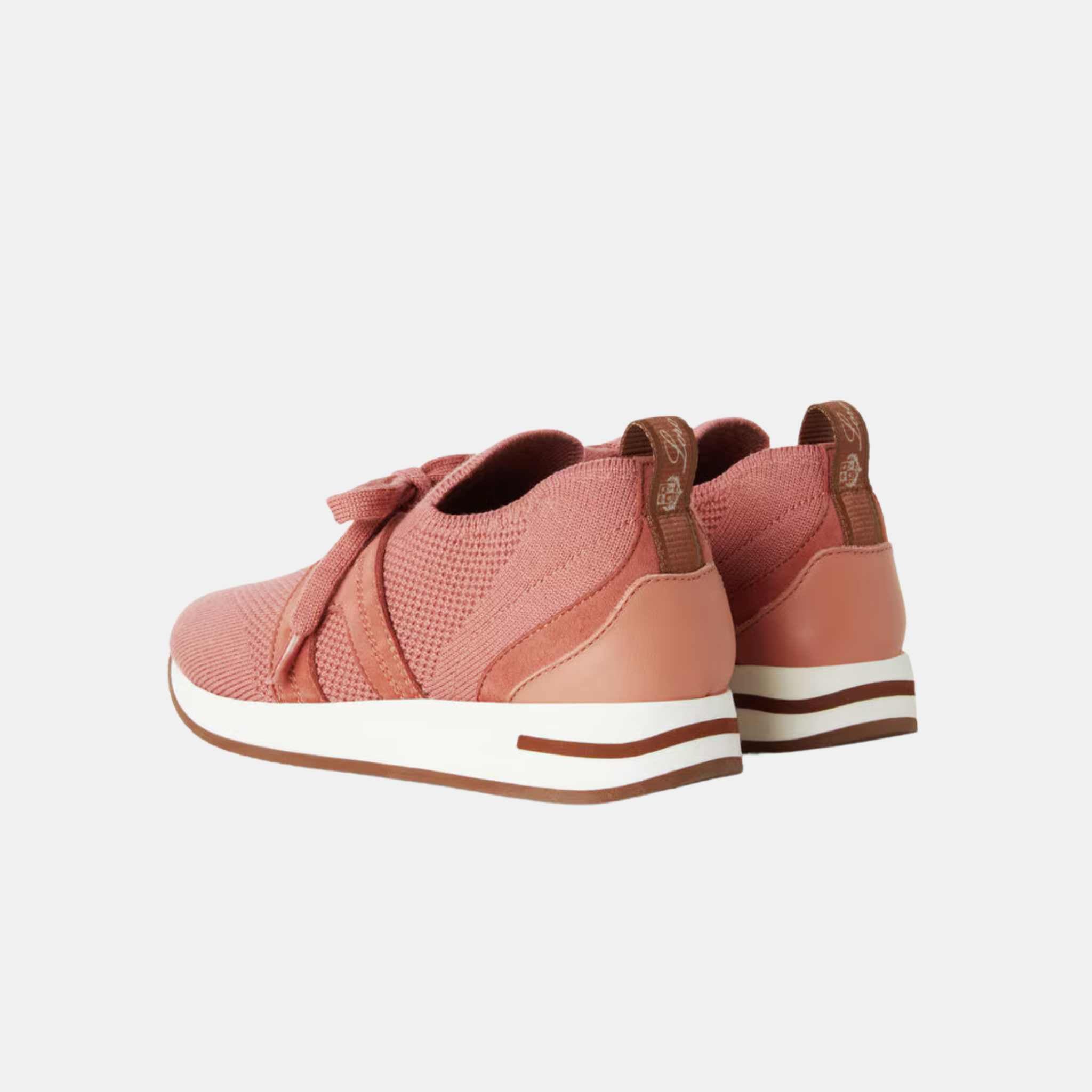 Loro Piana 360 LP Kids Flexy Walk Sneaker Wish Wool With Laces, Anicent Blush , Back