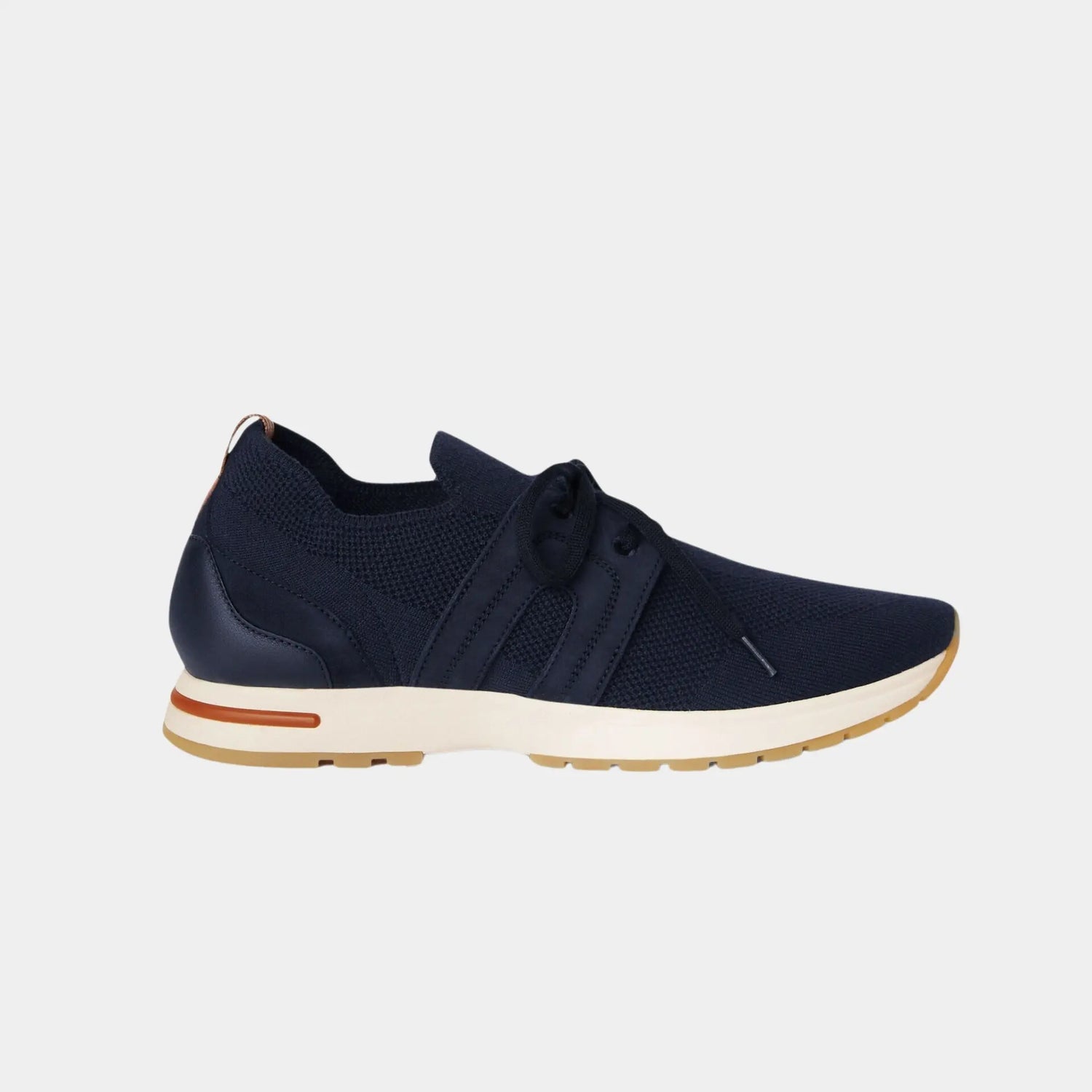 Loro Piana 360 LP Lady Flexy Walk Sneaker in Virgin Wool, Navy Blue, Side
