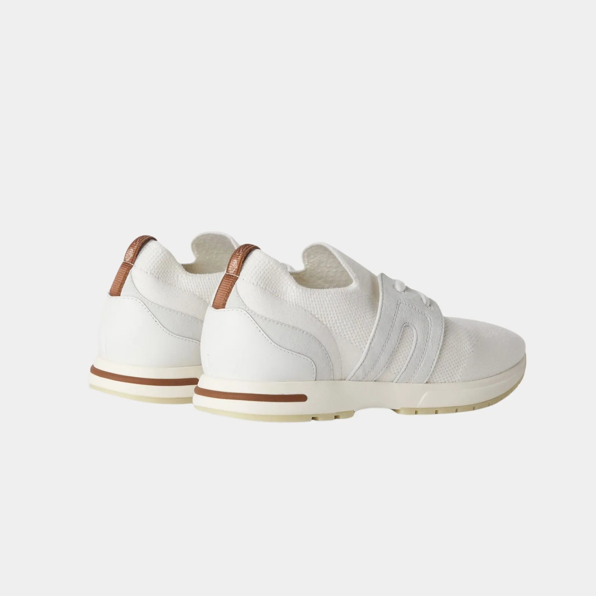 Loro Piana 360 LP Lady Flexy Walk Sneaker in Virgin Wool, White, Back