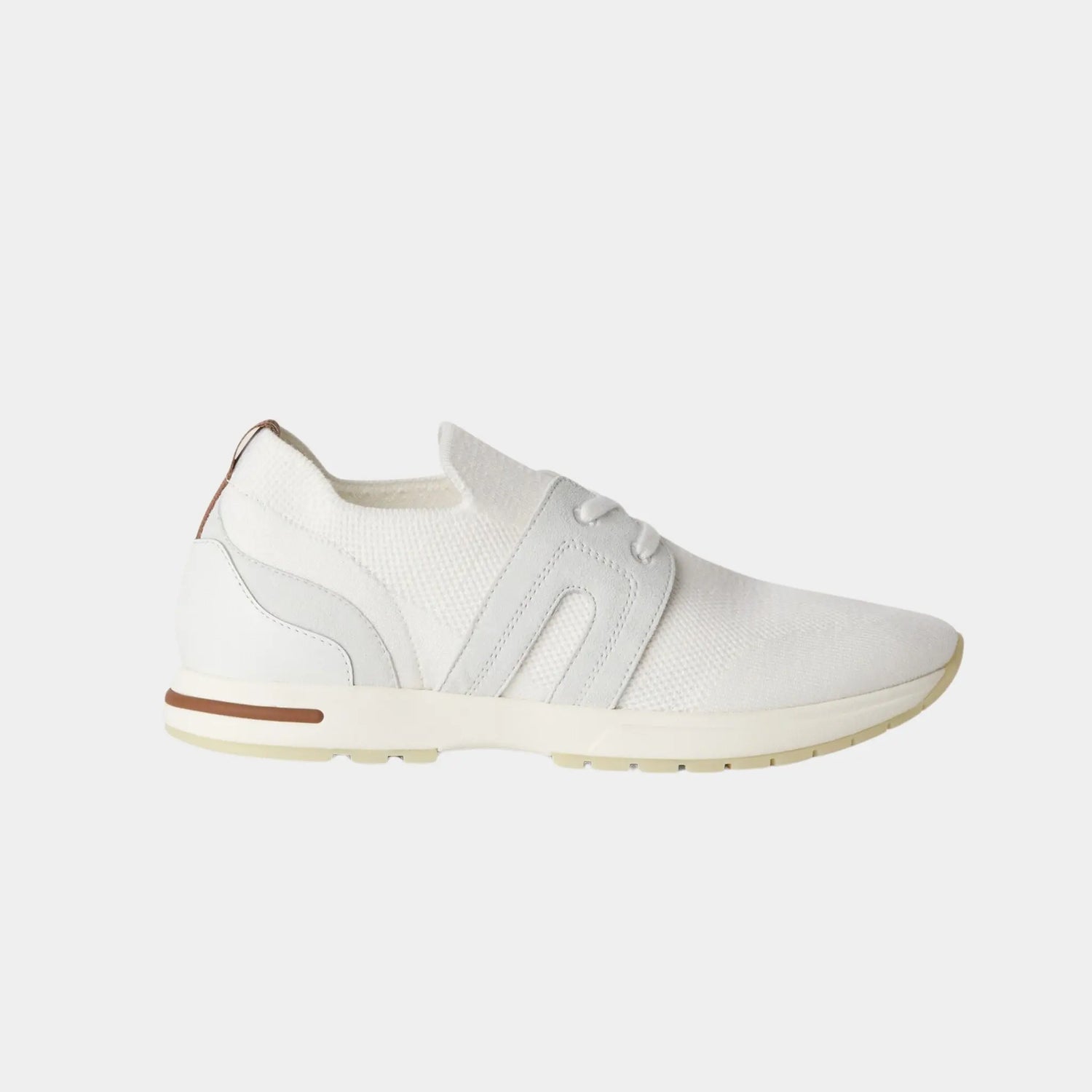 Loro Piana 360 LP Lady Flexy Walk Sneaker in Virgin Wool, White, Side