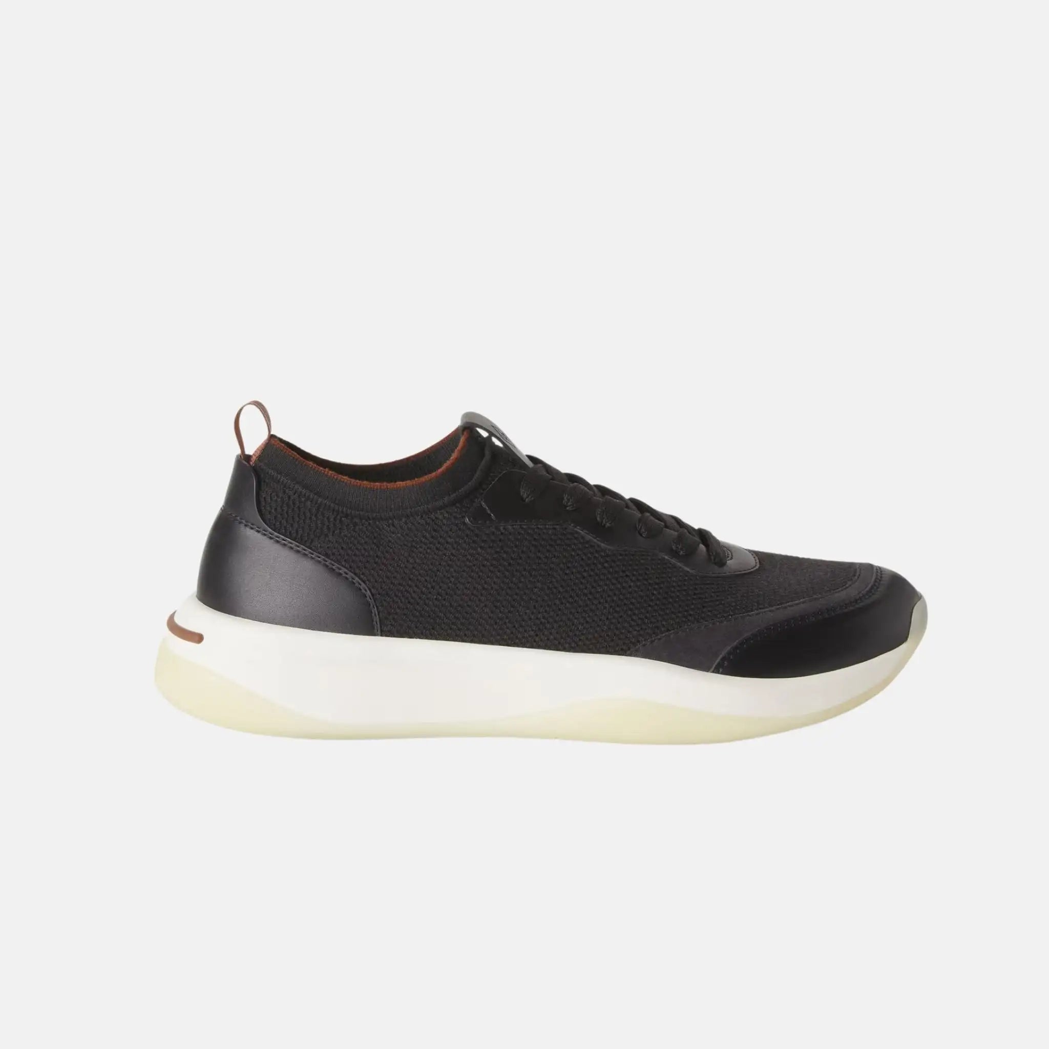 Loro Piana 410 LP Walk Wish Sneaker Virgin Wool, Caviar, Side